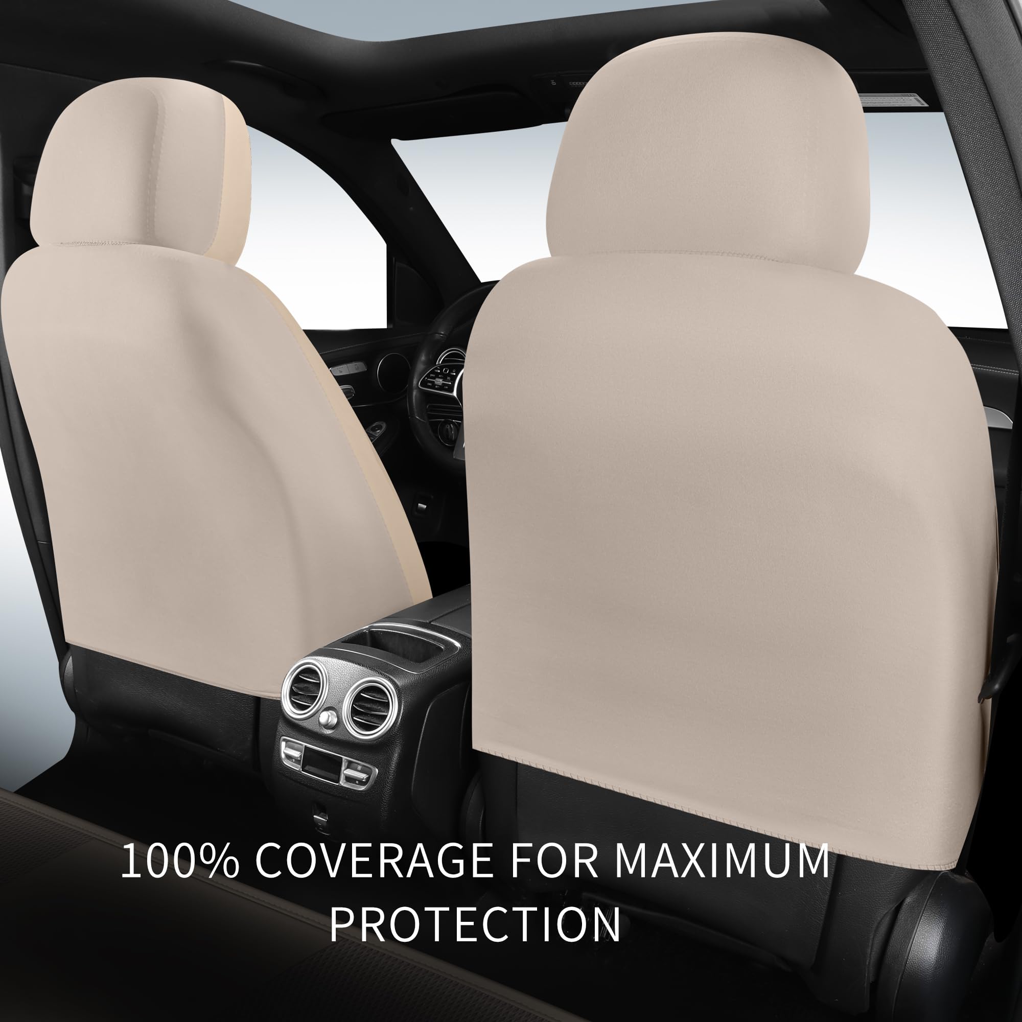 HChengkikz Car Seat Covers,Breathable and Waterproof Leather Seat Covers,Luxury PU Universal Fit Automotive Airbag Compatible fo