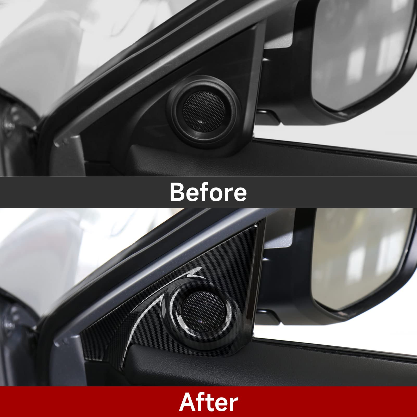 BRMYL Car A Pillar Speaker Cover Decals for Honda Civic 2016 2017 2018 2019 2020 2021 10th Gen Accessories ABS Carbon Fiber Inte