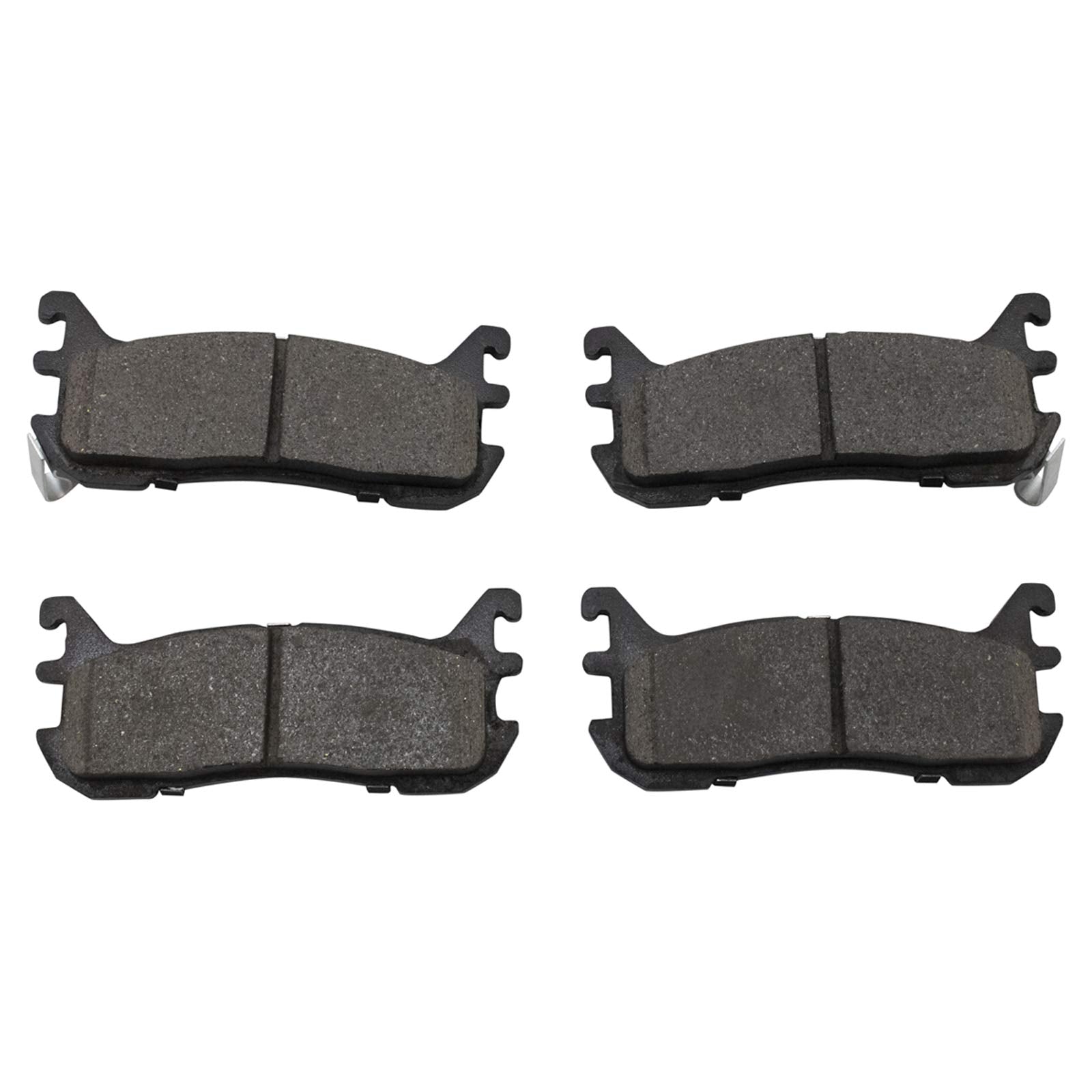 TRQ Rear Brake Pads Ceramic Compatible with 1997-2003 Ford Escort 1994-2005 Mazda Miata 1995-1998 Protege 1997-1998 Mercury Trac