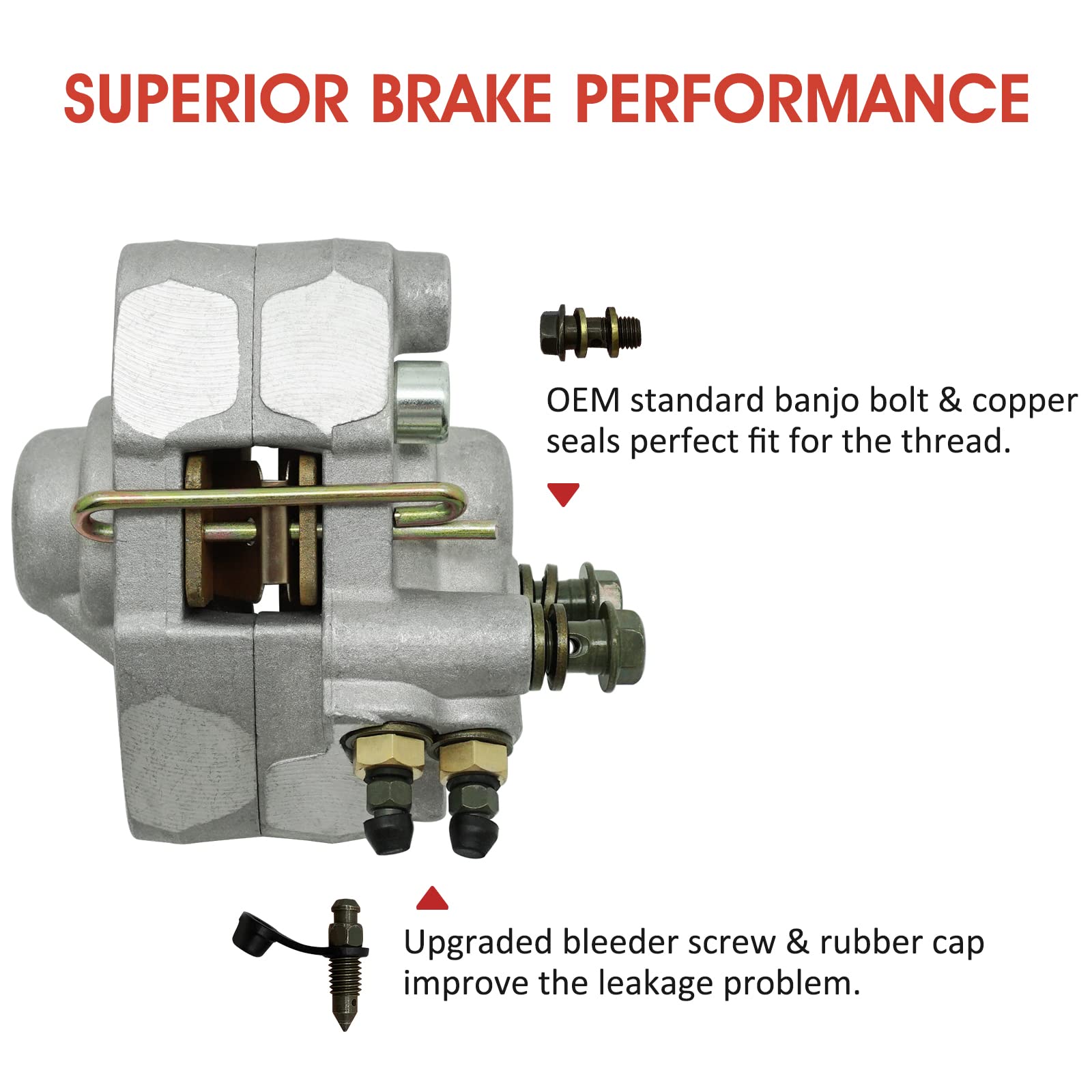 M Mati Rear Brake Caliper Assembly For Polaris Magnum 325 500 Scrambler 400 500 Trail Blazer 250 400 Trail Boss 325 330 Xpeditio