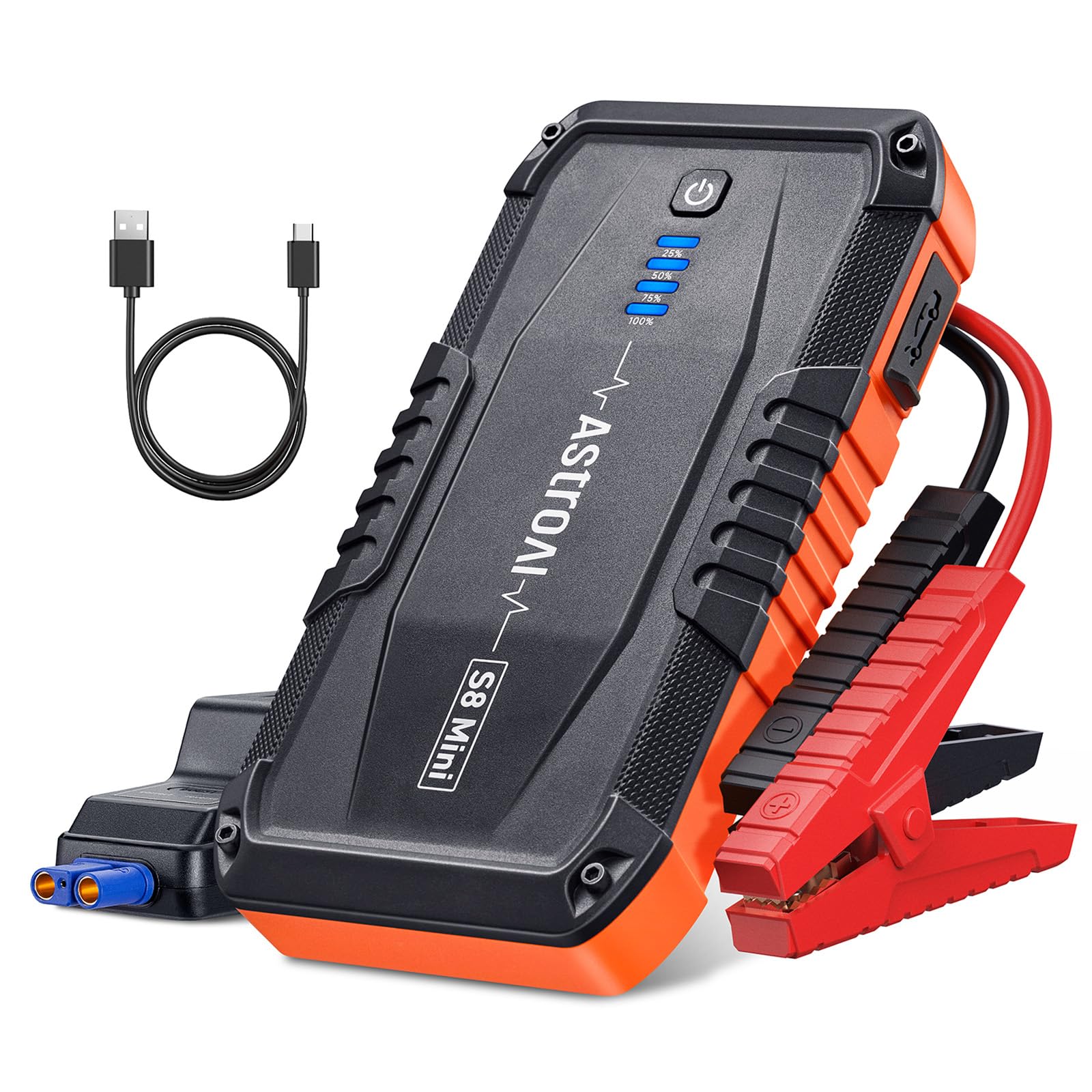 AstroAI S8 Mini Car Battery Jump Starter, 12V Portable Car Starter for Up to 6.0L Gas/3.0L Diesel Engine, Auto Battery Booster P