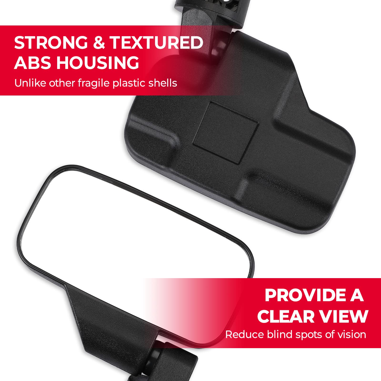 Kemimoto Utv Side Mirrors Pro-Fit Mirrors Are Compatible With Polaris Ranger General Can-Am Defender Maverick Trail Cfmoto Uforce W/Profiled Tube Adjustable Rear View Mirror With Seat Belt Bypass