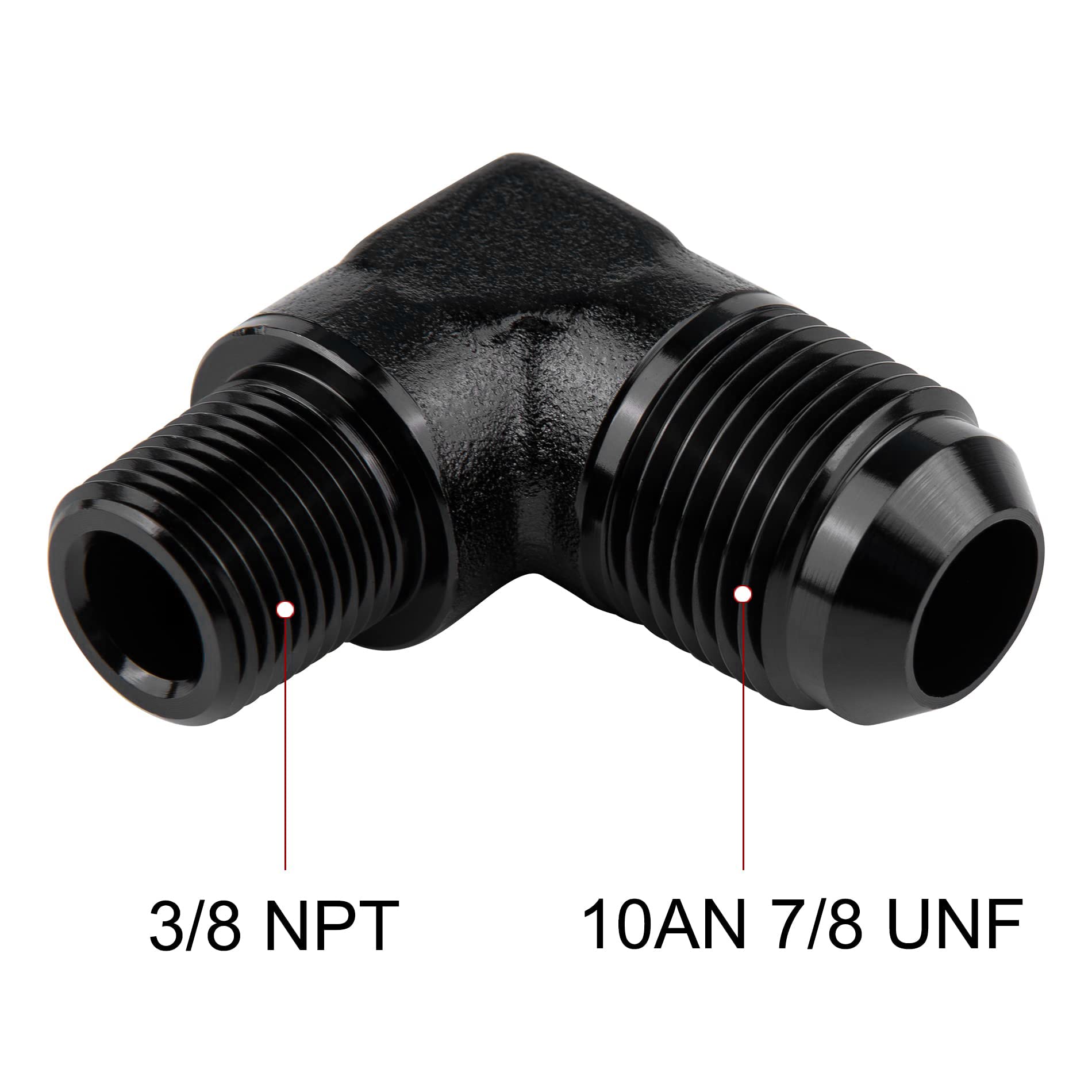 Evil Energy 10An To 3/8'' Npt Male 90 Degree Fitting Adapter Aluminum