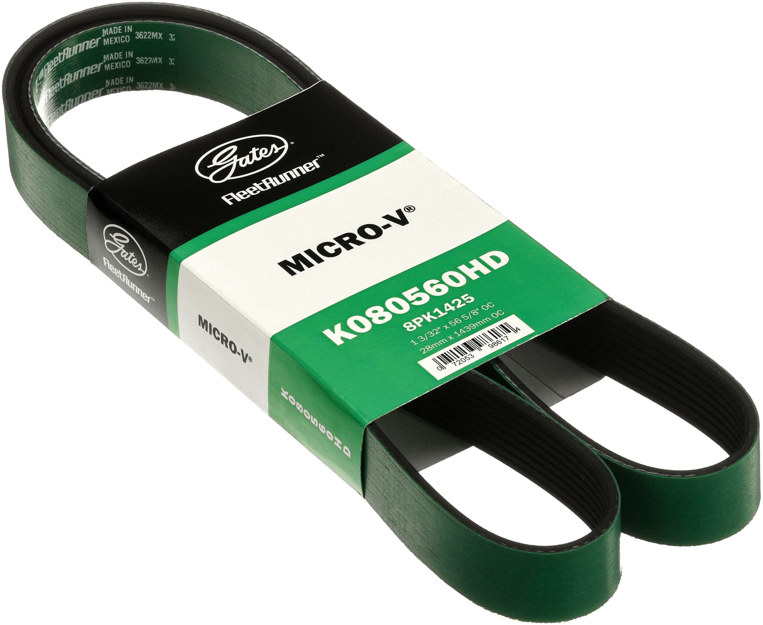Gates K080560HD FleetRunner Micro-V Serpentine Drive Belt