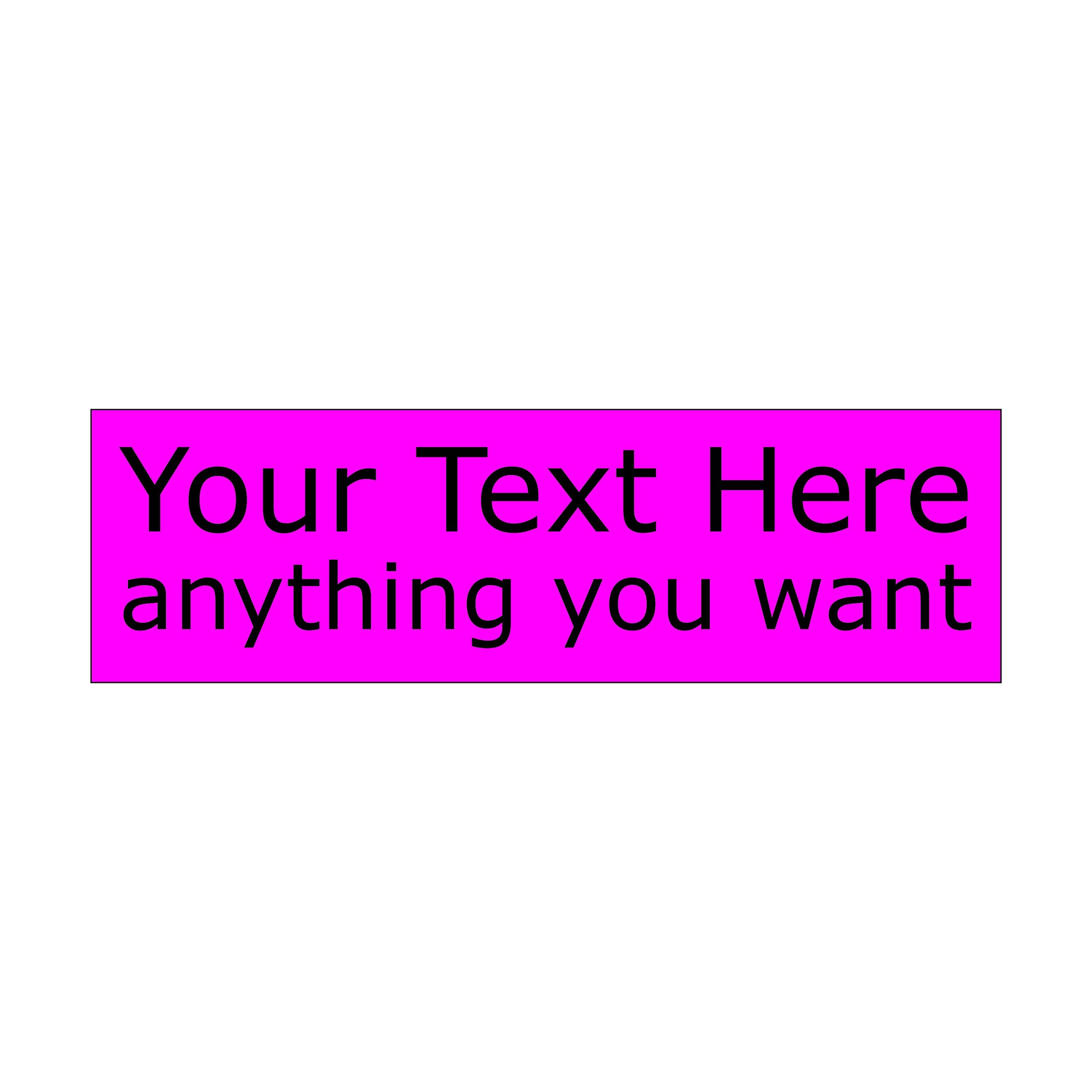 Custom Bumper Sticker Wyco Products Customizable Bumper Sticker (5 '' X16.6, Magenta)