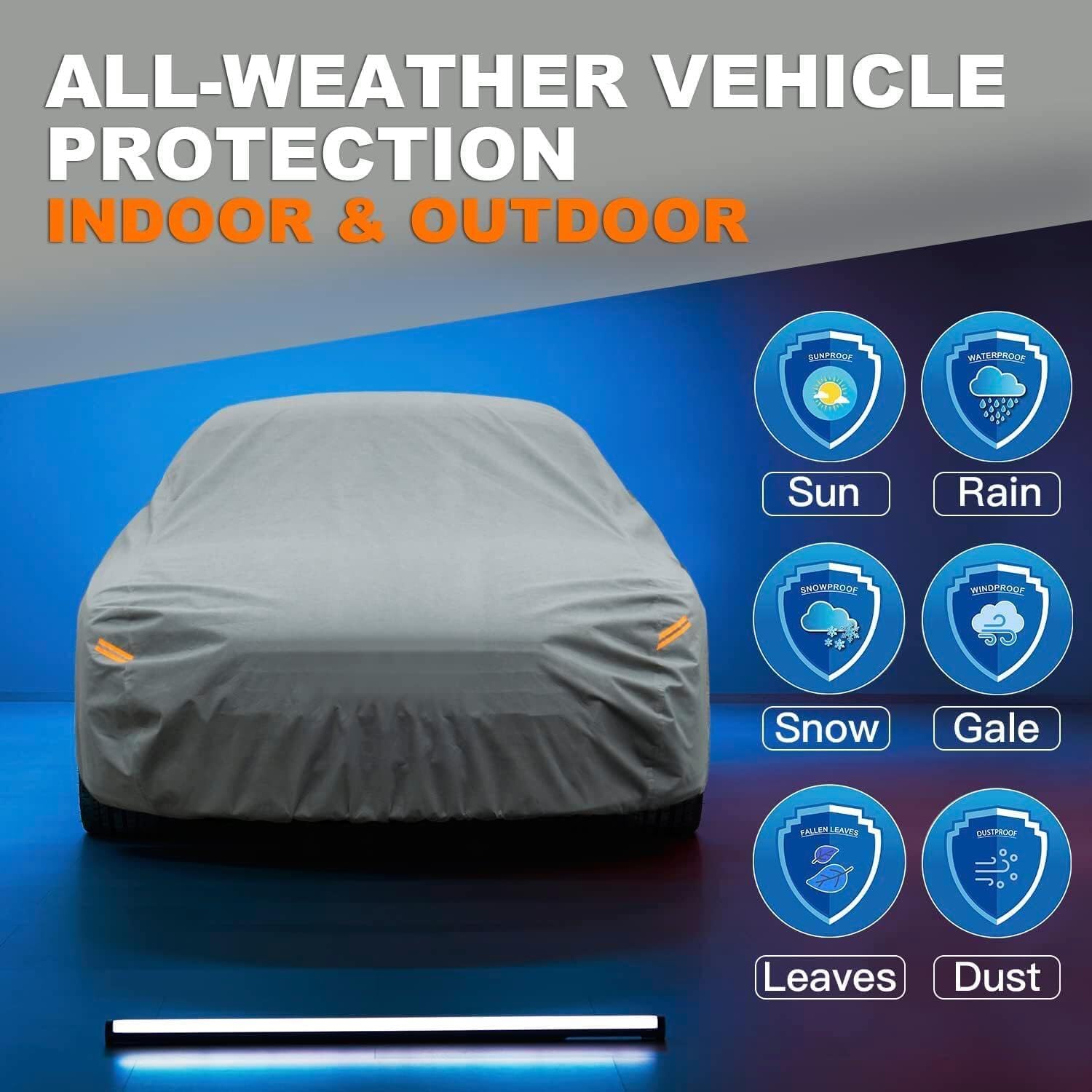 Kayme Heavy Duty Car Cover Custom Fit Mazda Mazda3 (2019-2025) Waterproof All Weather For Automobiles, Full Exterior Covers Sun