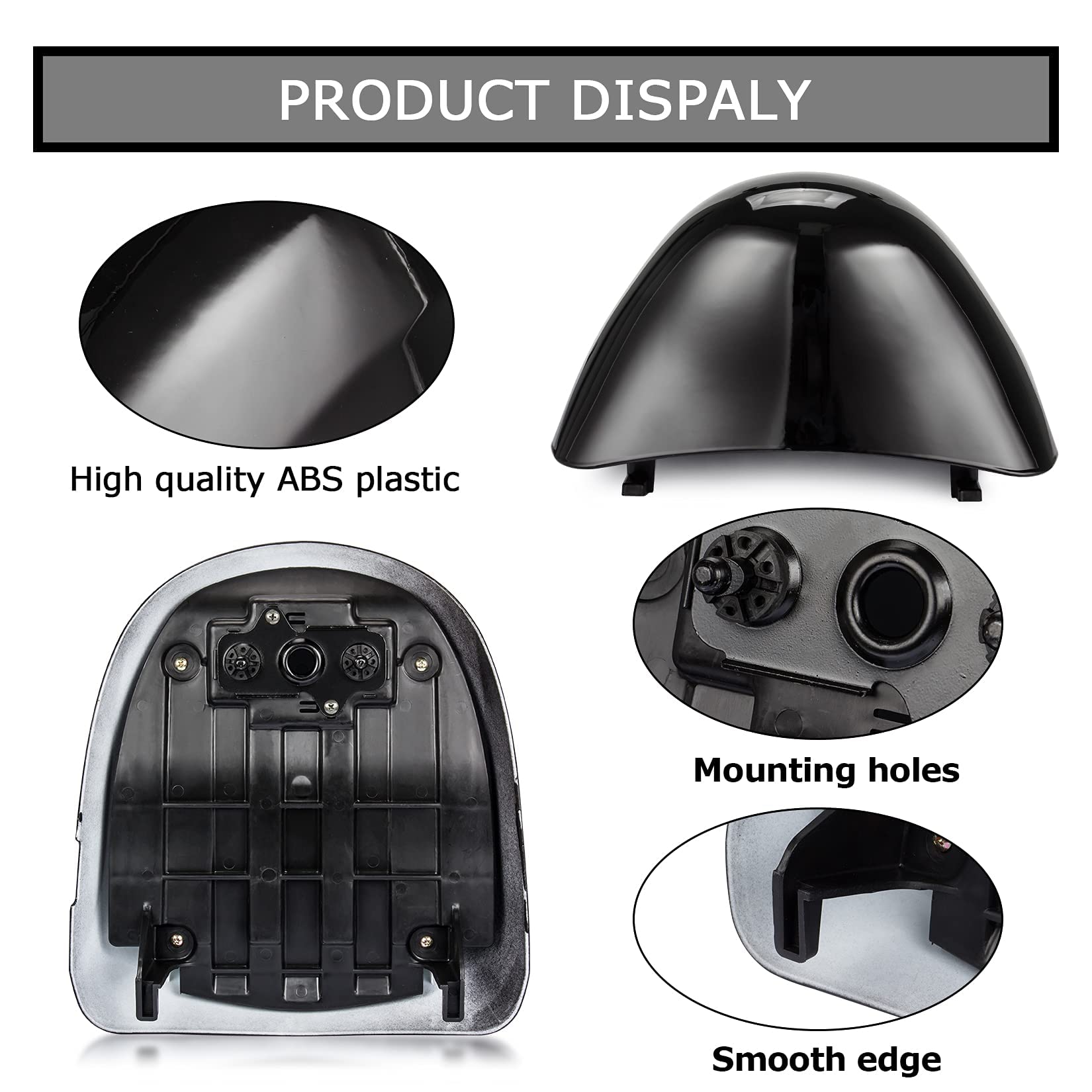 PSLER Cowl Rear Seat Cover Rear Seat Fairing Cover for Hayabusa GSXR1300 1996-2007 (Black)