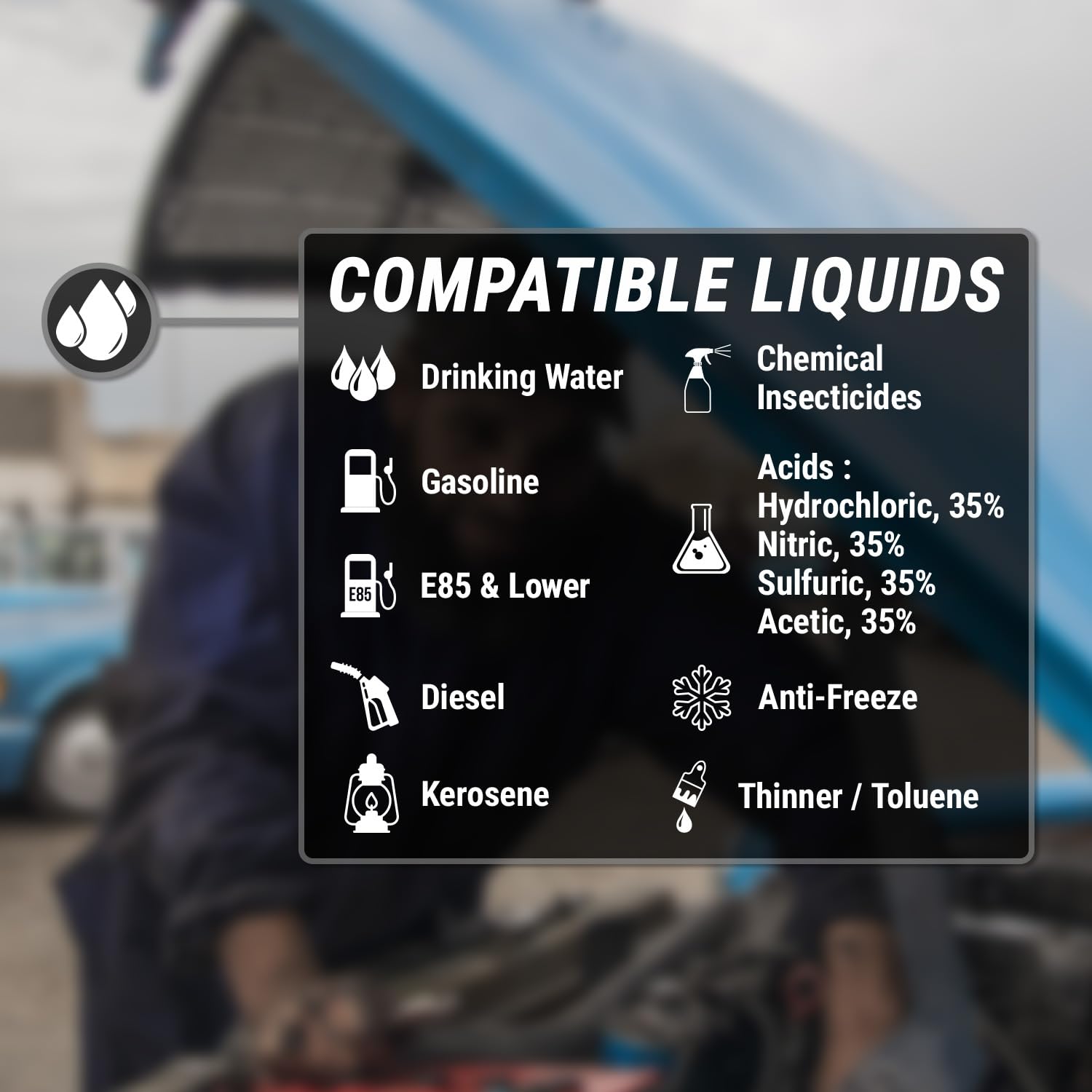 TERA PUMP Versatile Flexible Siphon Pump | Manual BPA-Free Water, Beer, Wine, Gas Hand Fuel Pump for Kerosene, Oil and more