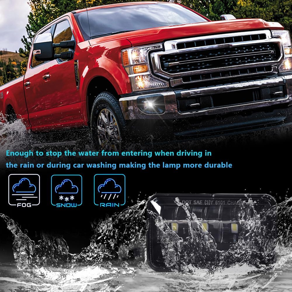 G-Plus Upgrade Led Fog Lights Compatible With Ford F150 2015-2020,Fit Ford F250 F350 Super Duty 2017-2018 Front Bumper Fog Lamps