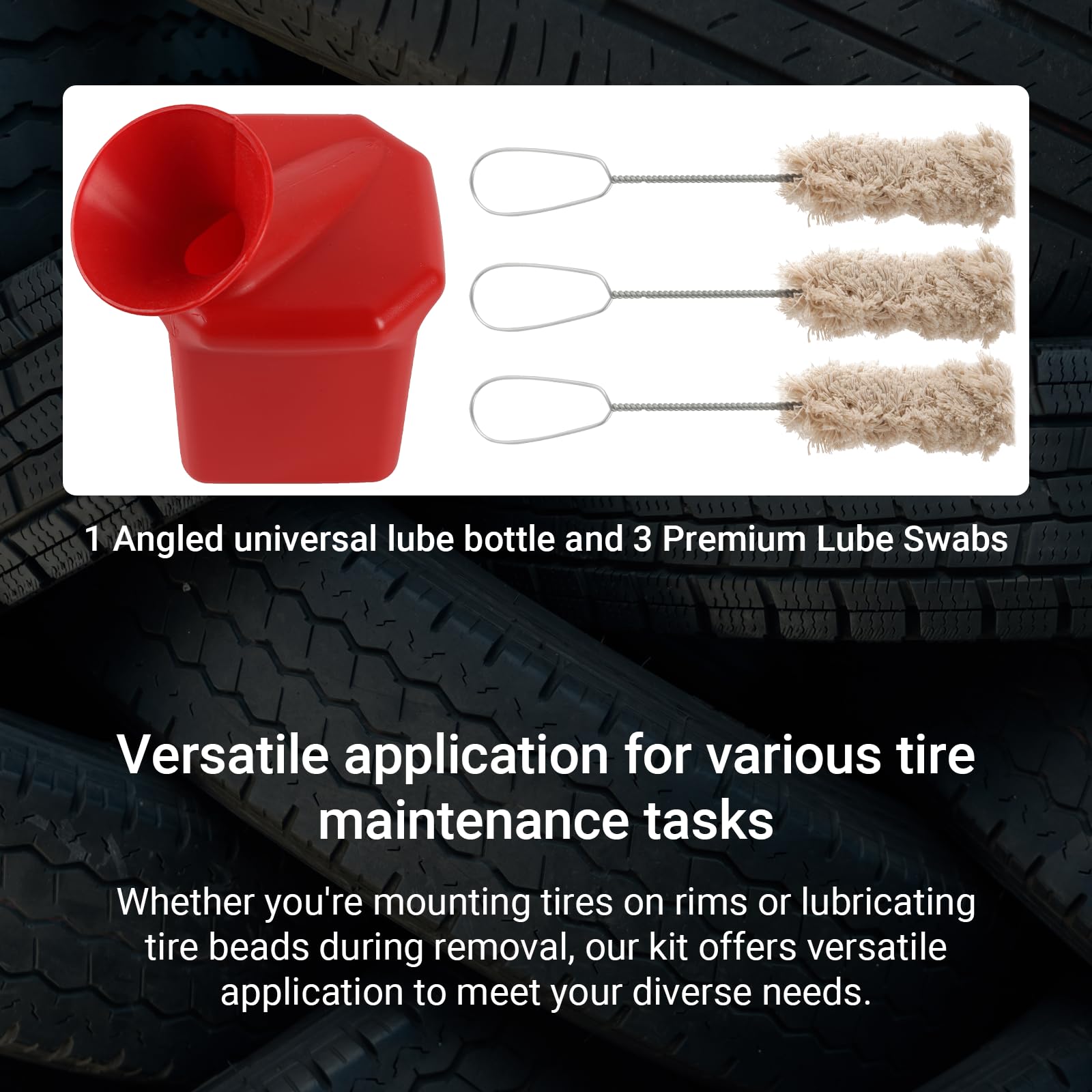Calvana Ultra-Durable Angled Tire Lube Bucket Kit with 3 Lube Swabs for Coats Center Post Changers with Premium Lube Swabs - 11.