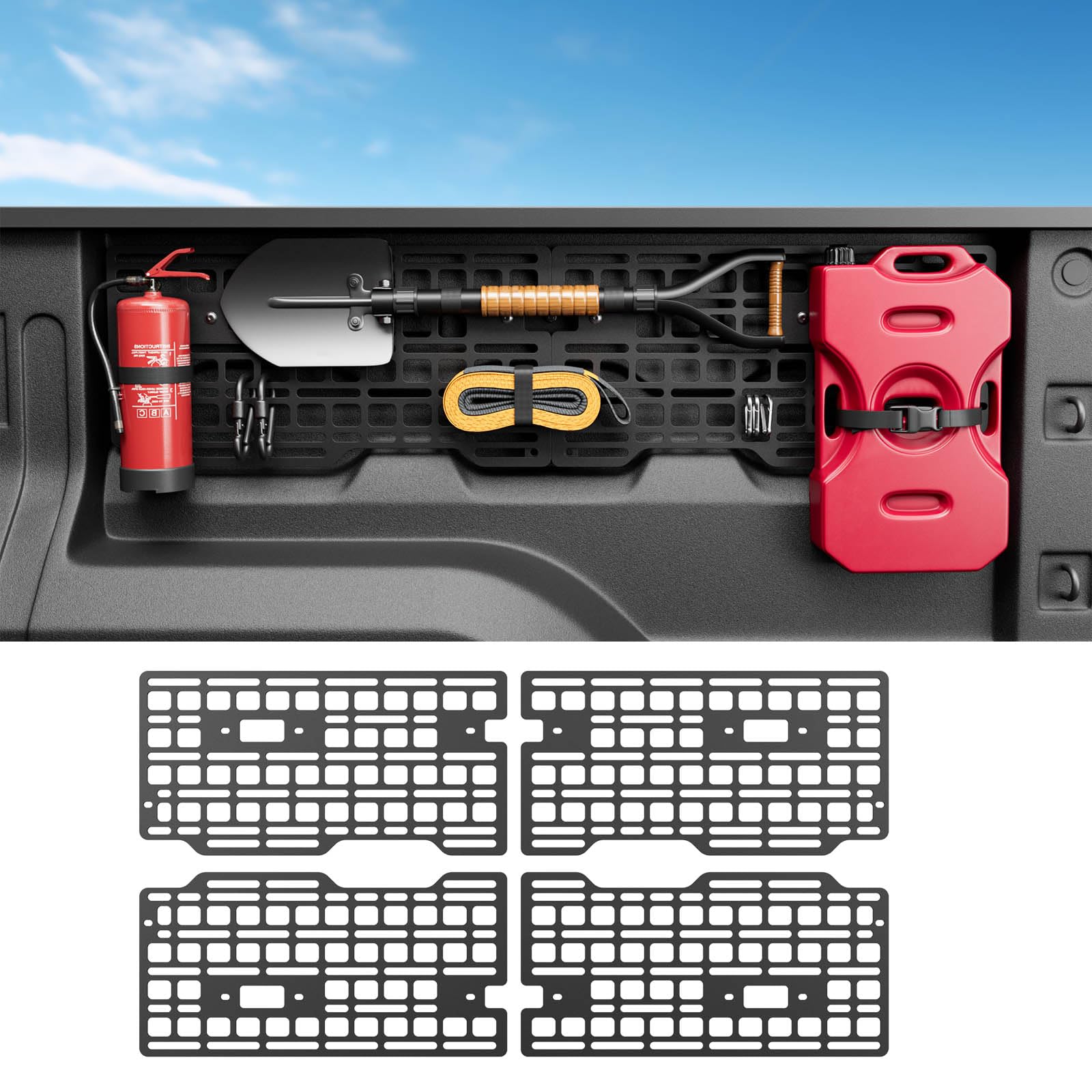 SZYANG Side Bed Molle Panel for 2023-2025 Chevy Colorado/GMC Canyon, Model CC24071801, Compatible Replacement Accessory