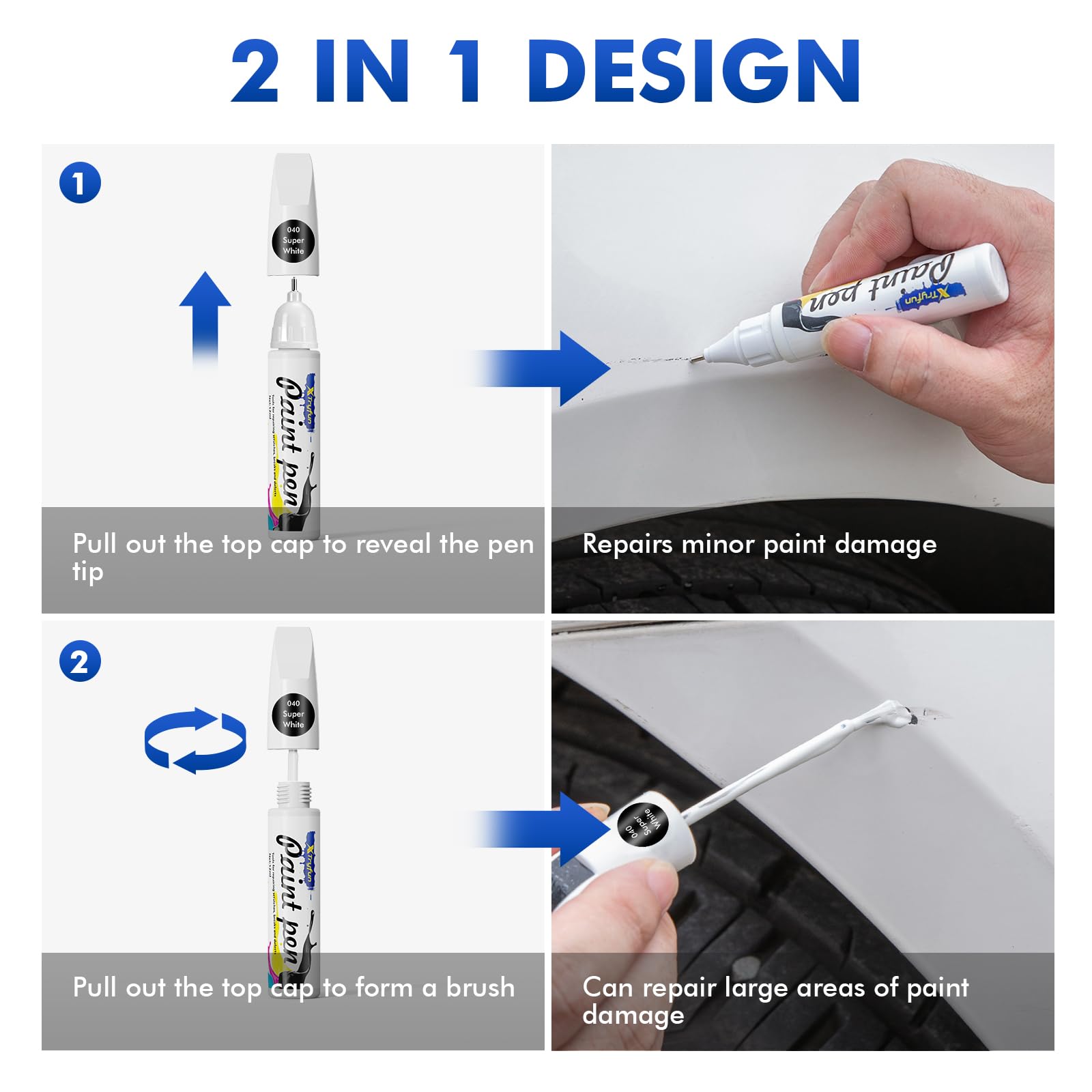 XTryfun D4 Red Carpet Touch Up Paint Compatible with Lincoln, DIY Car Paint Scratch Repair, Quick & Easy Fix Automotive Scratch