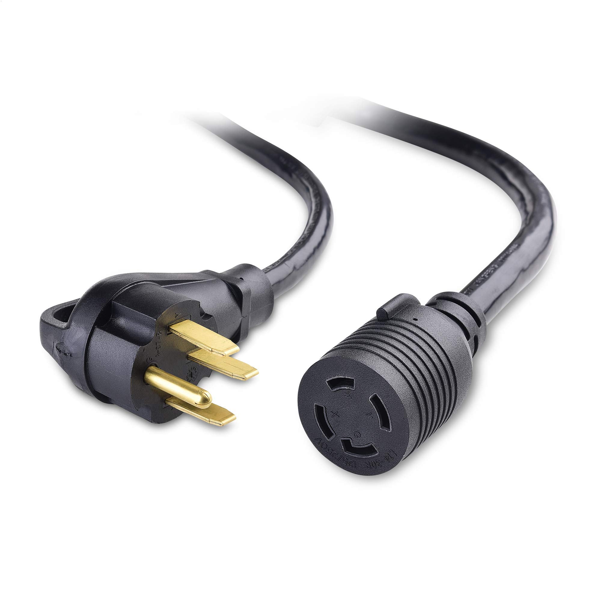 Cable Matters 4 Prong 30 Amp To 50 Amp Rv Adapter (50 Amp To 30 Amp Generator Adapter, Rv Cord) - 1.5 Feet (Nema 14-50P To L14-3