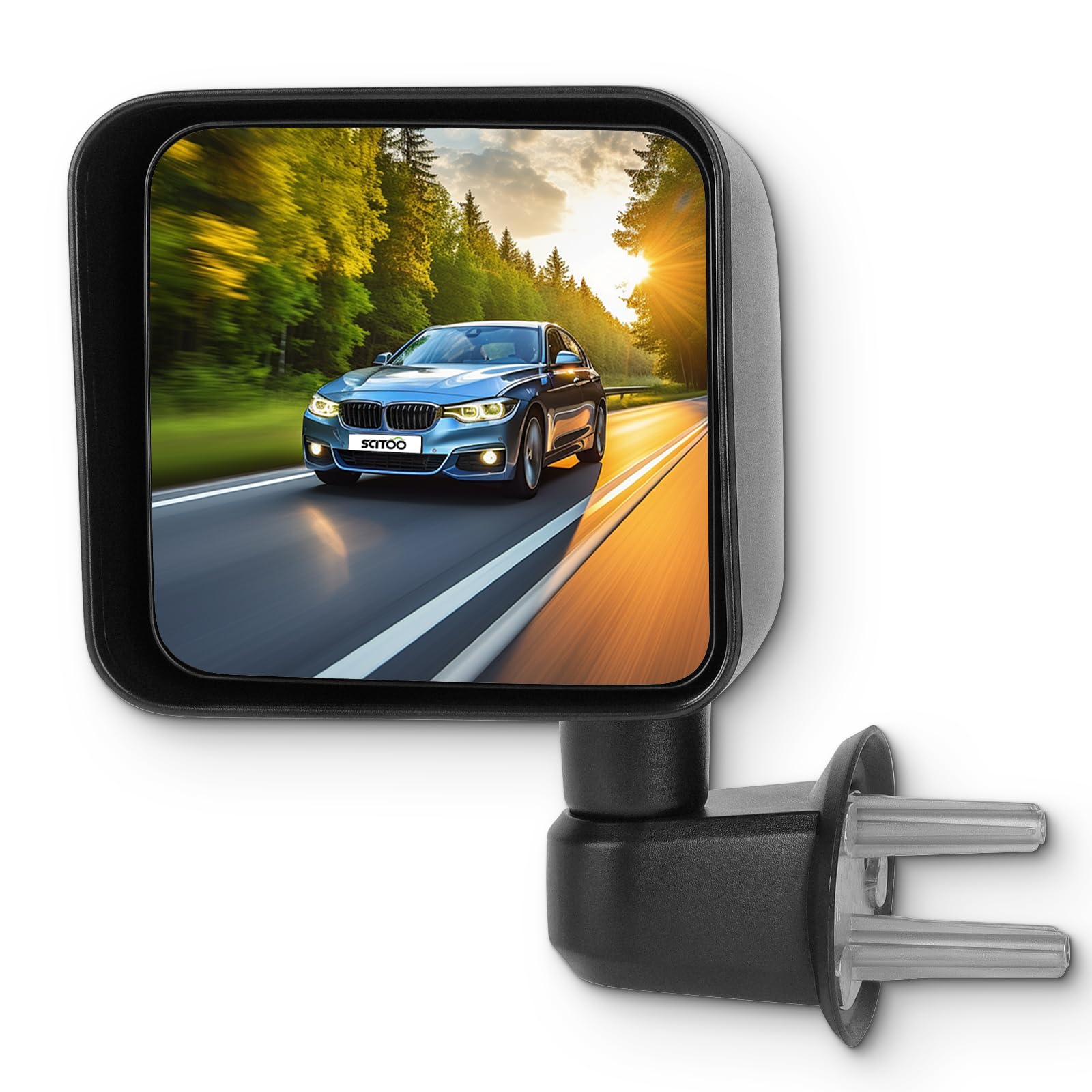SCITOO Driver Side View Mirror Fit For Jeep Wrangler JK 2007 2008 2009 2010 2011 2012 2013 2014 2015 2016 2017 Manual Folding No