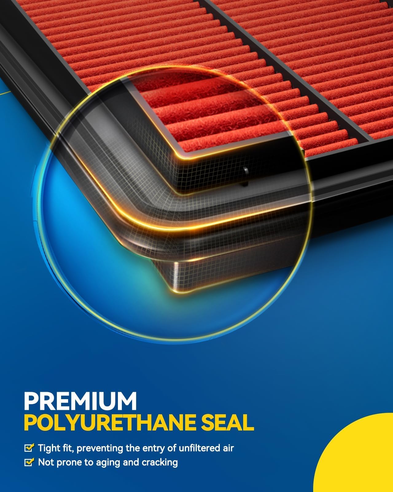 Philtop Upgraded Engine Air Filter Ca11943 Replacement For Hyundai Santa Fe 2019-2020, Palisade, Santa Fe Sport & Kia Sedona 201