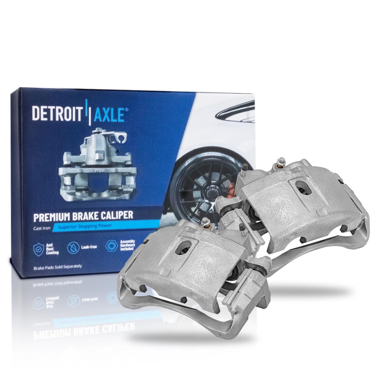 Detroit Axle - Front 2pc Brake Calipers for Avalanche Suburban Express Silverado Yukon XL Savana Sierra 2500 HD 3500 Hummer H2 C