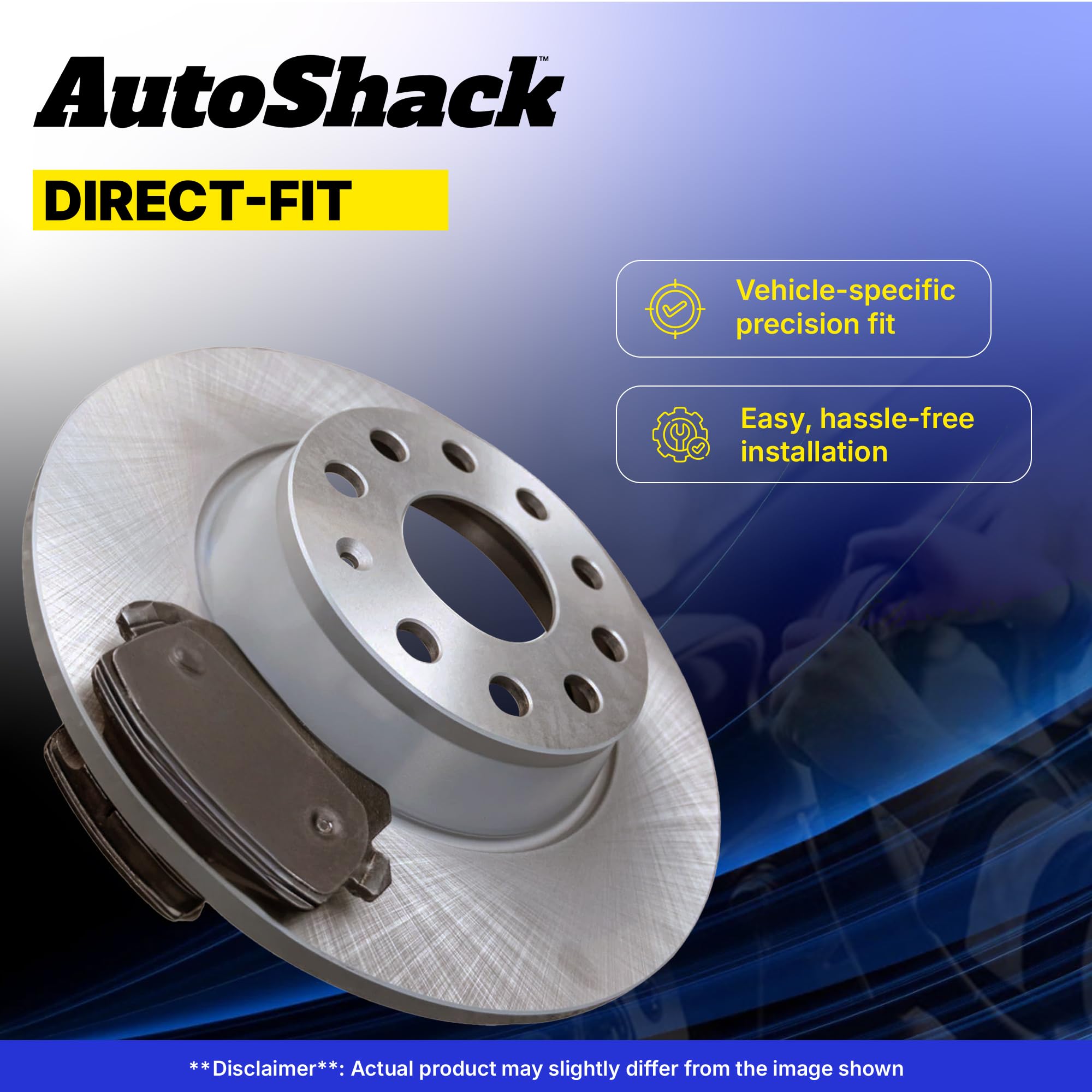 Autoshack Brake Rotors With Brake Pads Front And Rear Brake Rotor & Pad Replacement Kit For 2005-2006 Honda Cr-V 2.4L 4Wd Fwd Scd9146738