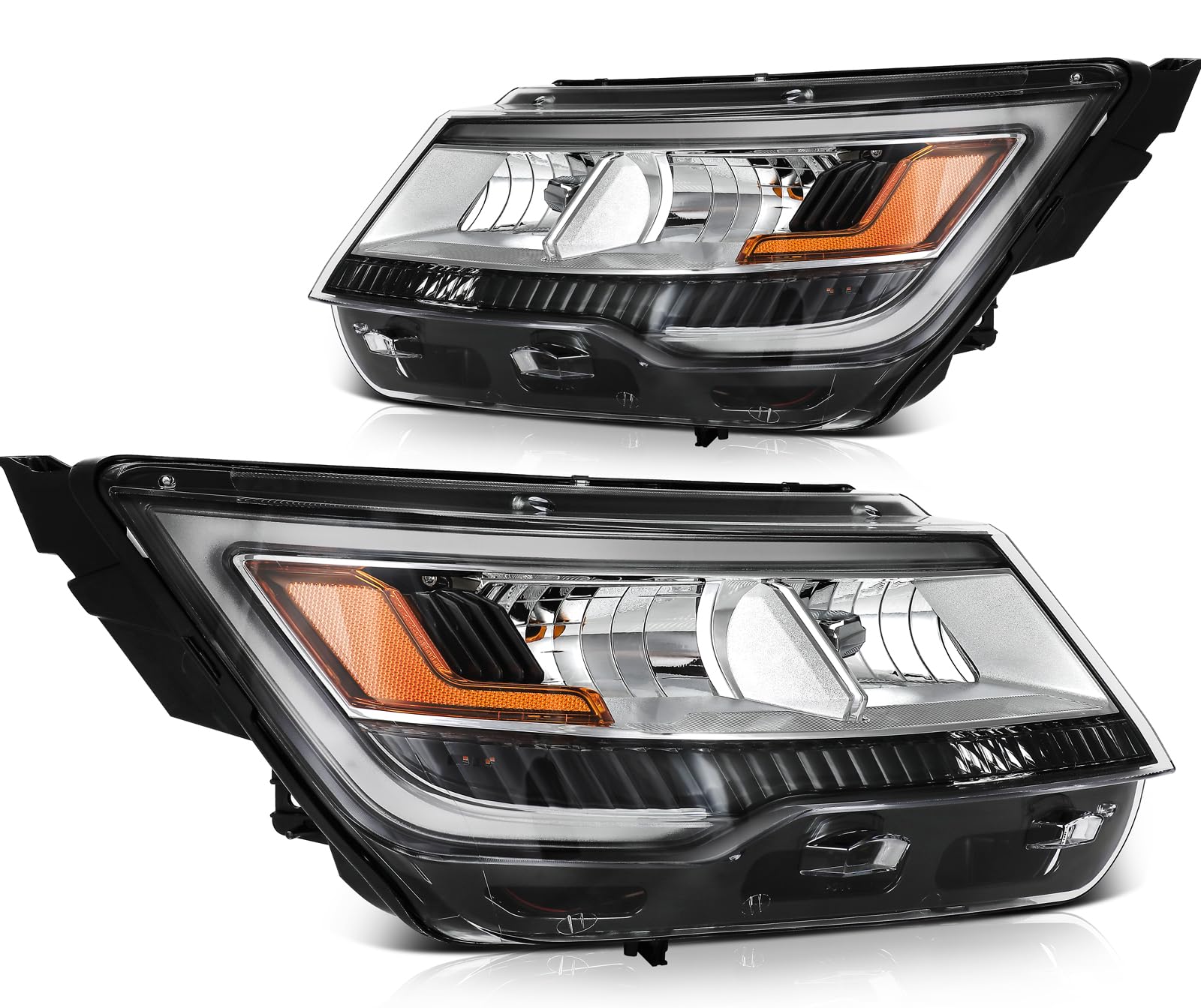 LBRST Headlight Assembly Fit 2016-2018 for Explorer Driver & Passenger Side Headlight FB5Z13008B