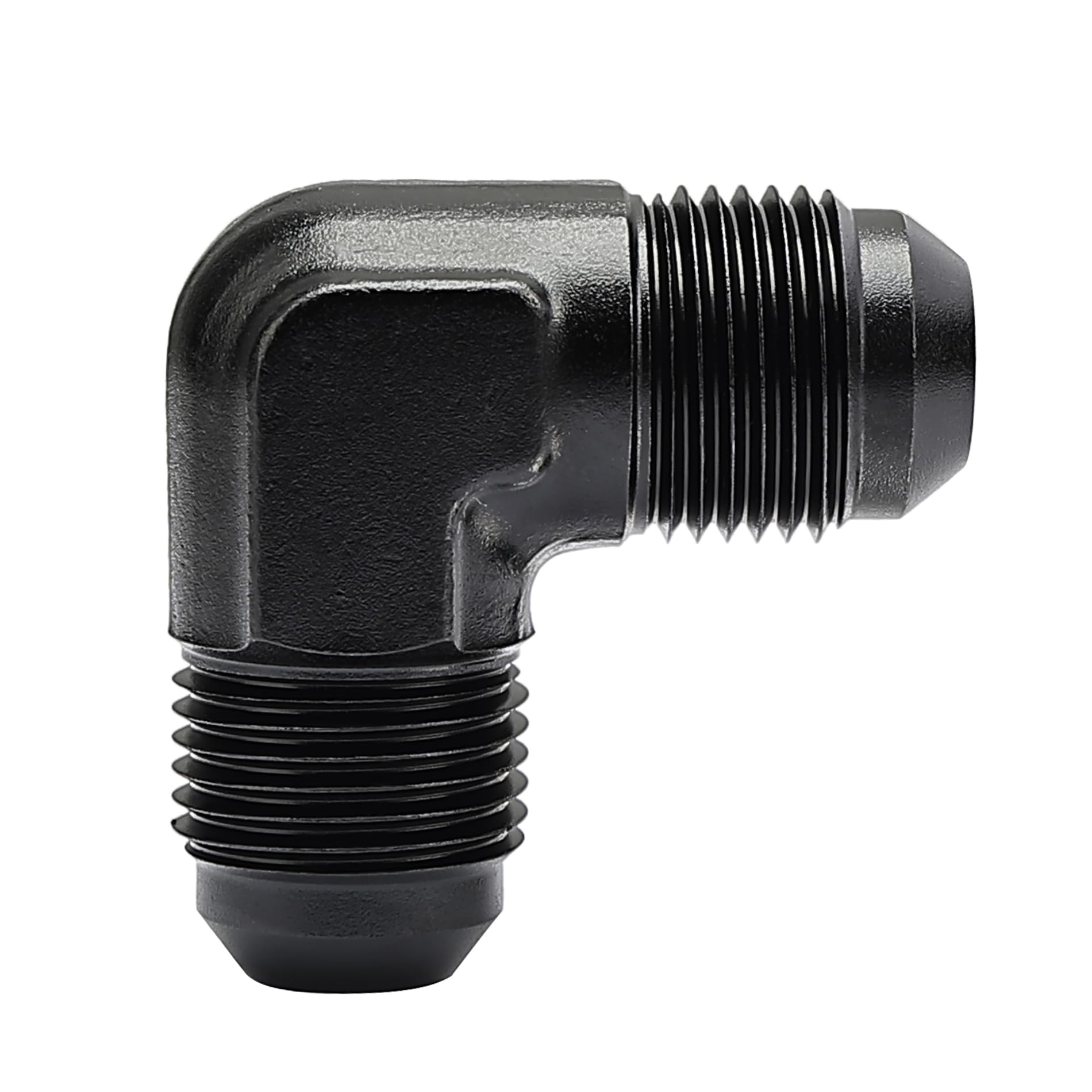 EVIL ENERGY 6AN Male to Male Flare 90 Degree Union Coupler Fitting Coupling Aluminum Black