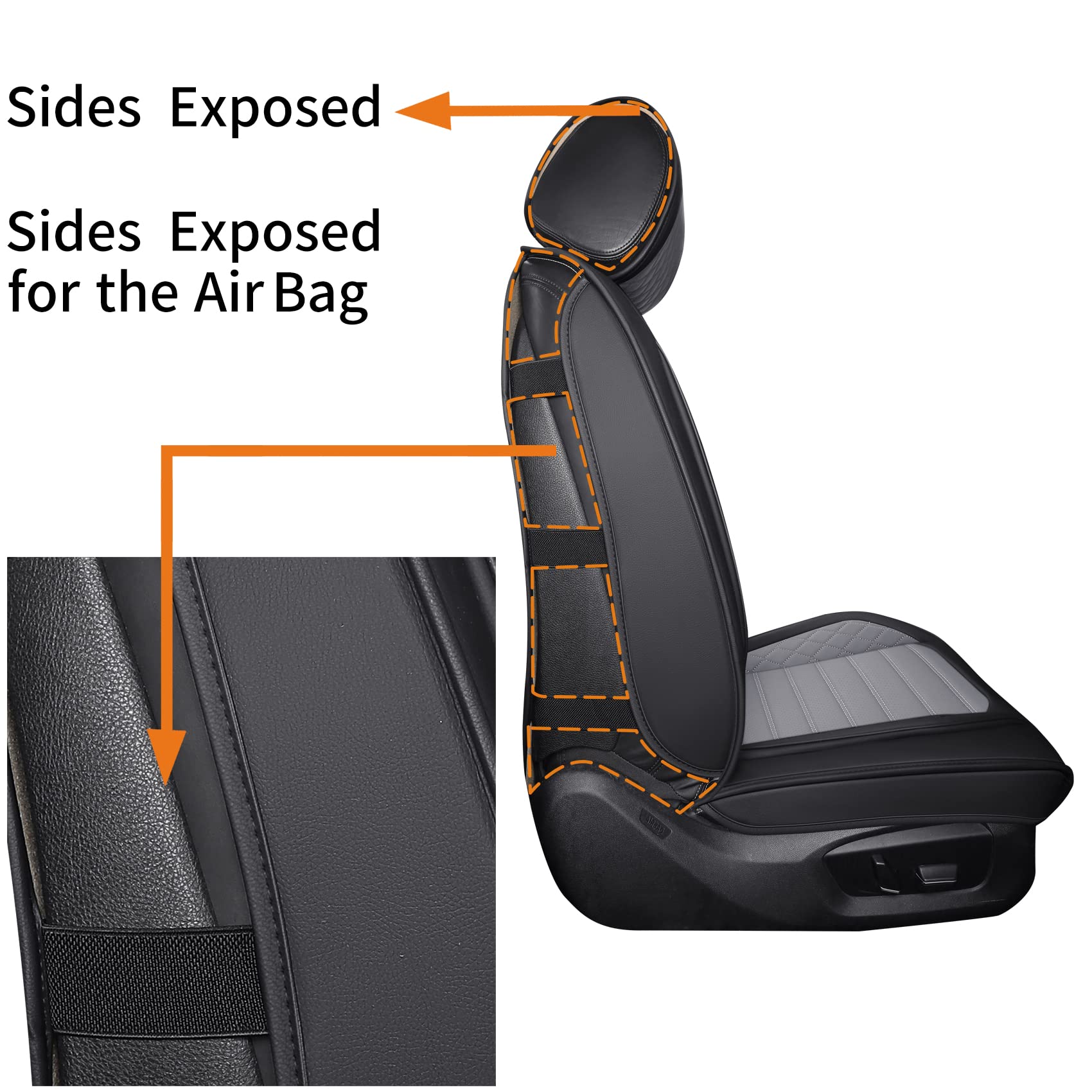 Aierxuan Leather Car Seat Covers Universal Fit Toyota Highlander 4Runner Nissan Altima Honda Chevy Impala Colorado Cruze Malibu