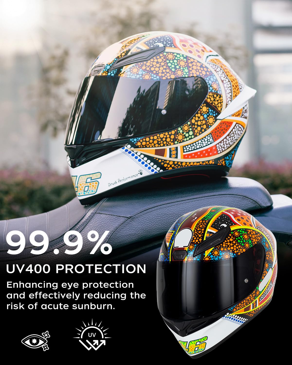 Soman K1 Helmet Visor Replacements, K1S Tinted Helmet Visor Compatible With K1 K1S K3Sv K5 K5S Uv Protection (Smoke Revo Blue)