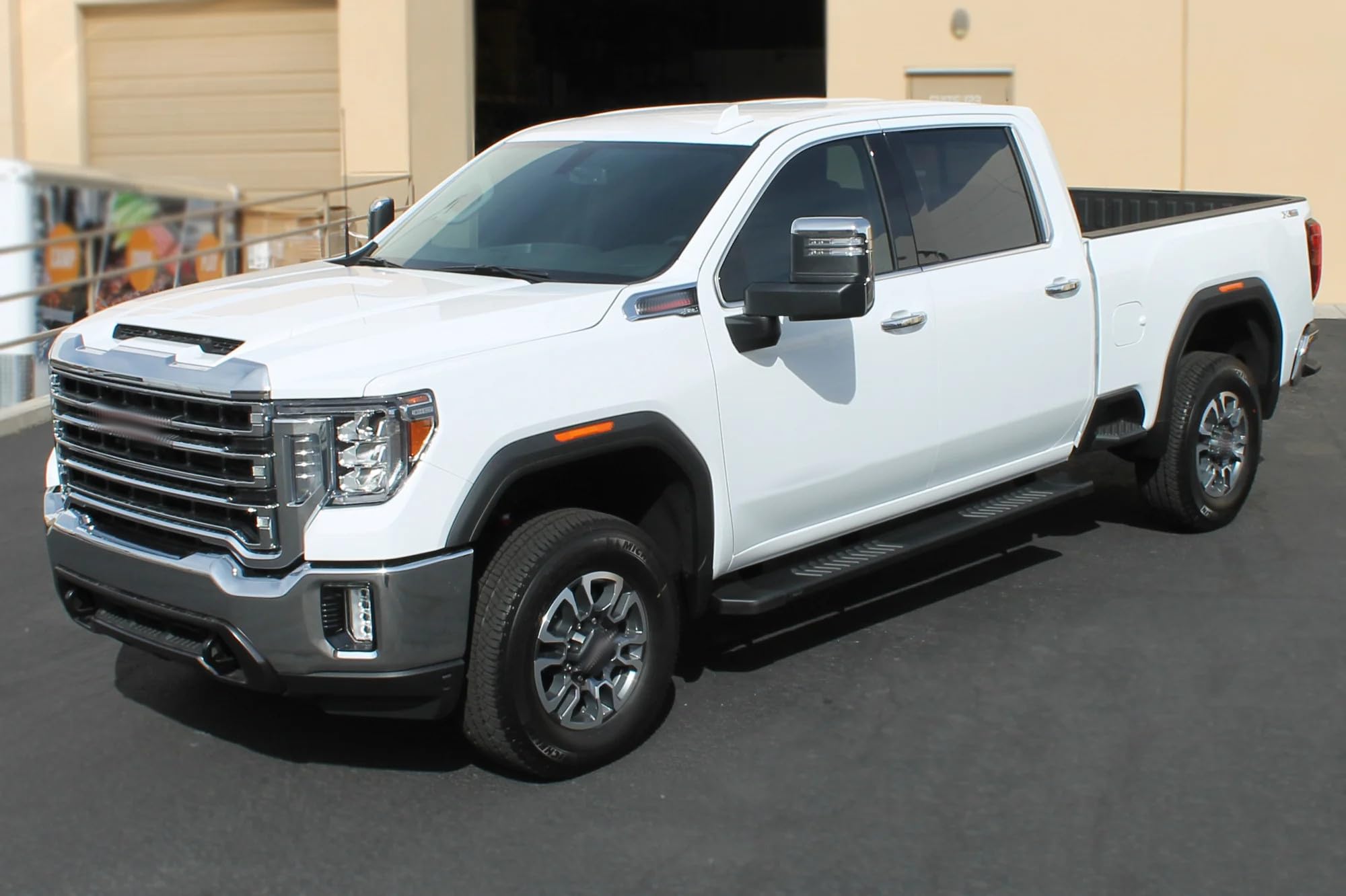 Raptor Series Running Boards Steps 6In Oem Style Black Aluminum For Crew Cab 2019-2025 Silverado Sierra 1500 And 2020-2025 2500/3500 Hd