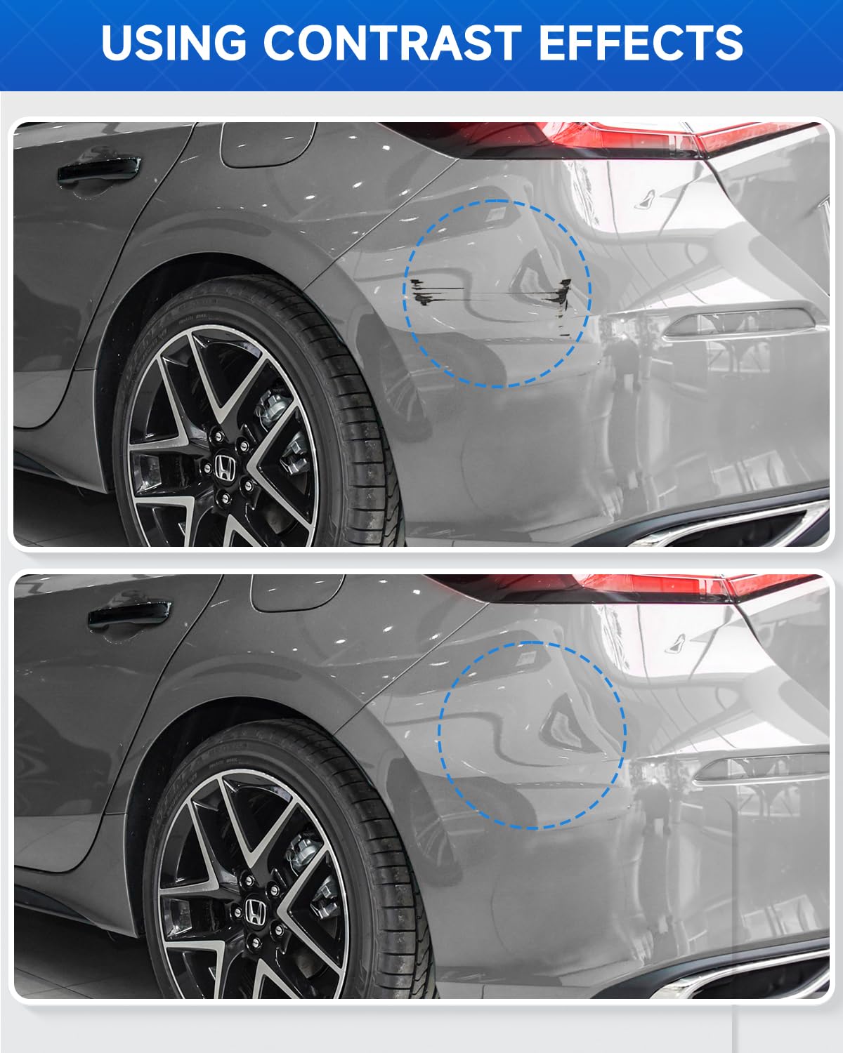 B-593M Aegean/Diffused Sky Blue Metallic Touch Up Paint Compatible with Honda Exact Match Touch Up Paint Car Scratch Repair