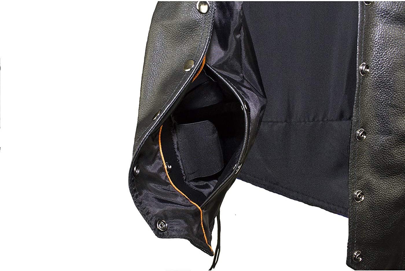 Womens Black Leather Motorcycle Vest With Braid On Front And Back Side Laces (As1, Alpha, 4X_L, Regular, Regular)