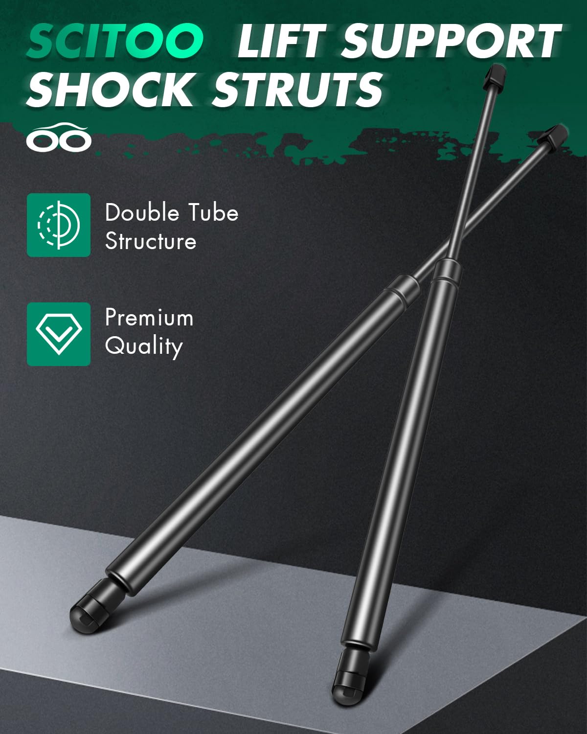Scitoo Liftgate Lift Supports Replacement Struts Gas Springs Shocks Fit For Hyundai Tiburon 2.0L 2003-2008,For Hyundai Tiburon 2