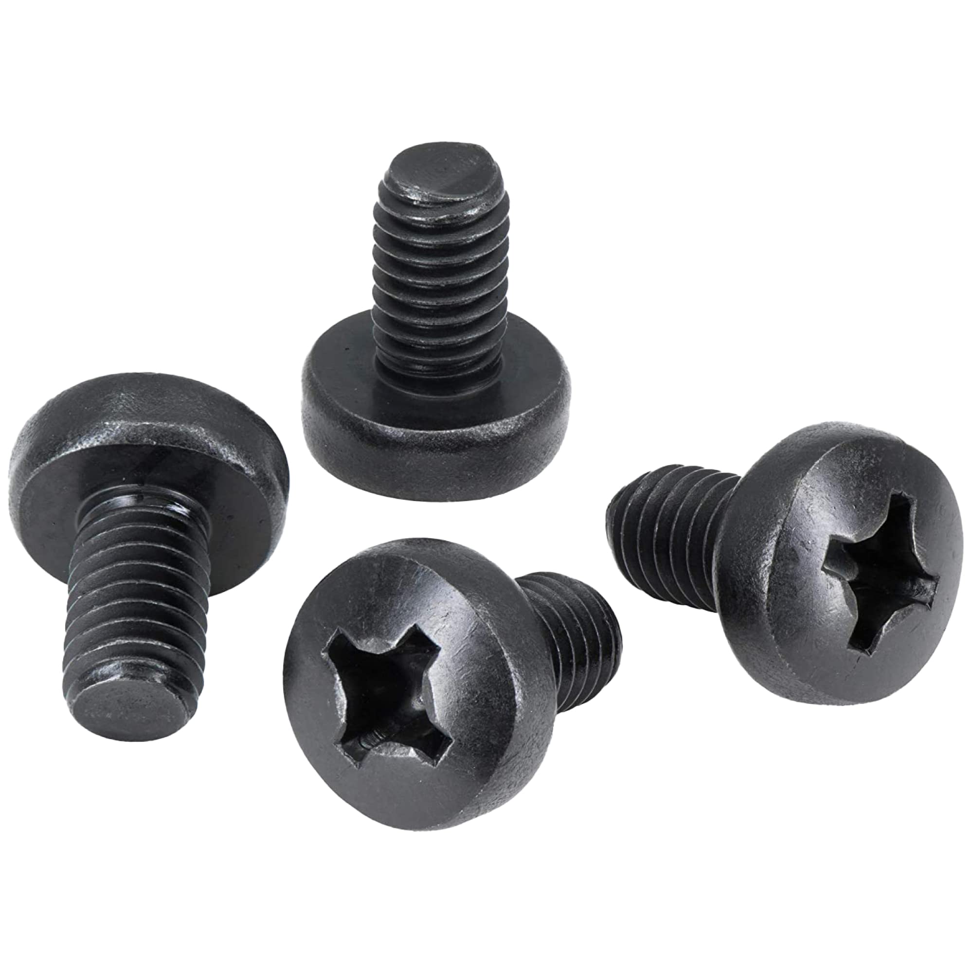 Black License Plate Screws For Bmw And Tesla, Phillips Machine Pan Head 18-8, Stainless Steel, M5-0.8 X 8 Mm Bolt (Pack Of 4)