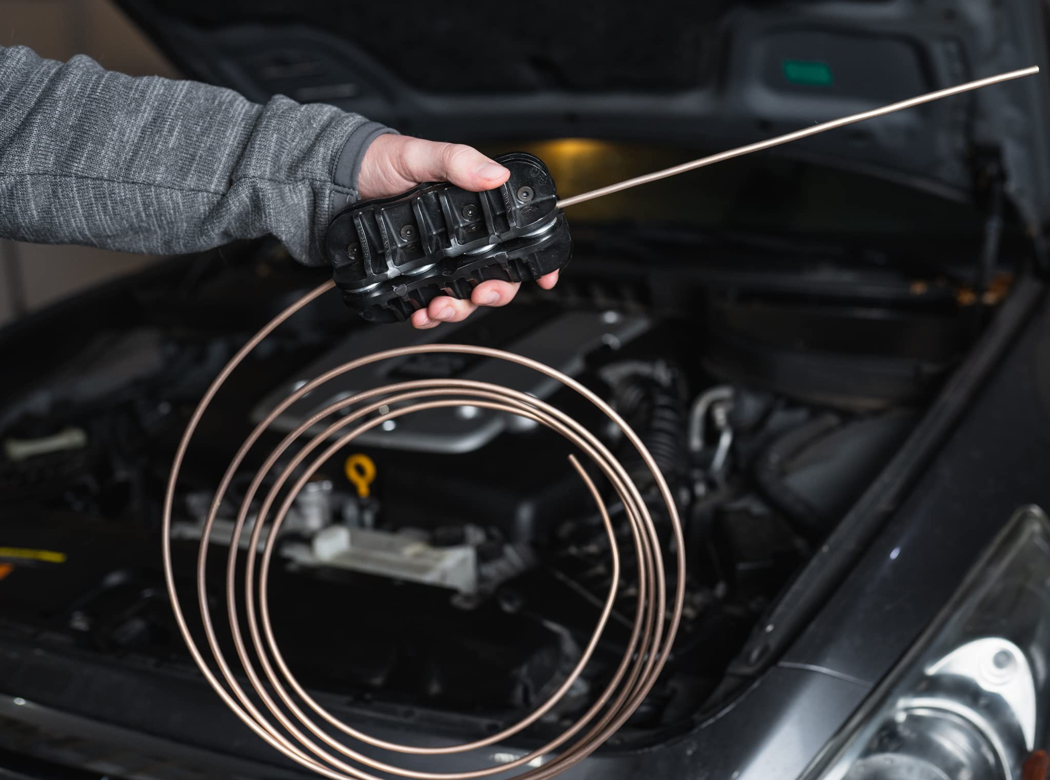 4LIFETIMELINES Handheld Tubing Straightener, 3/16 Inch, Stainless Steel, Black, Model LTTSHH316 for Brake & Fuel Lines