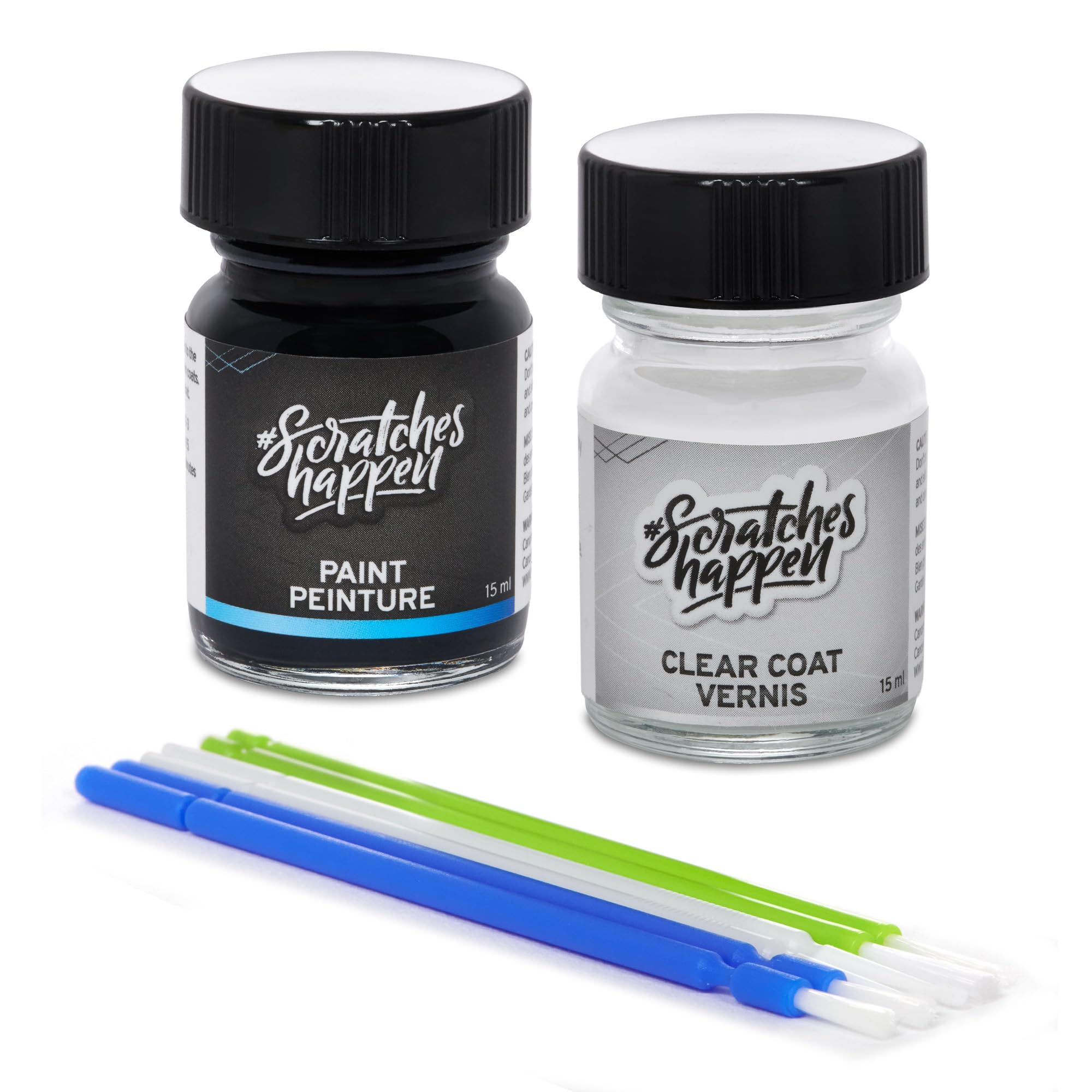 Scratcheshappen Exact-Match Touch Up Paint Kit - Gun Metallic (Kad) For Nissan - Essential (Paint + Clear Coat)