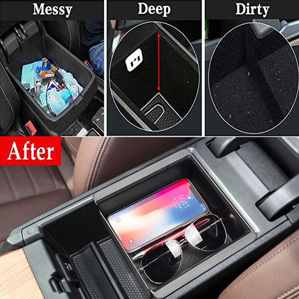 Ttcr-Ii Center Console Organizer Tray For Bmw 3 Series G20 2019-2024 2025 And 4 Series G22 2021-2025, For 2019-2024 2025 Bmw 3 Series Console Organizer Tray, For 2021-2025 Bmw I4 G26 Console Organizer