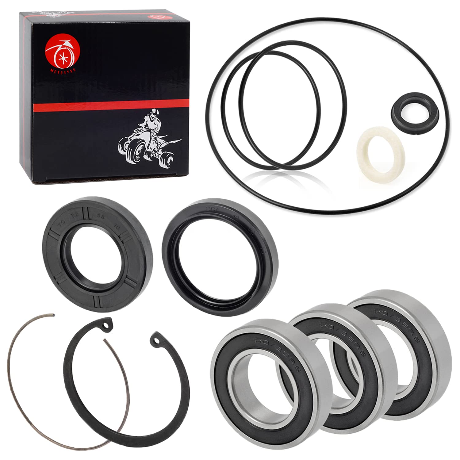 MOTO1988 Rear Axle & Brake Drum Seals Kit for Honda Recon 250 TRX250EX TRX250X 1997-2022 Model 91208-HF7-005