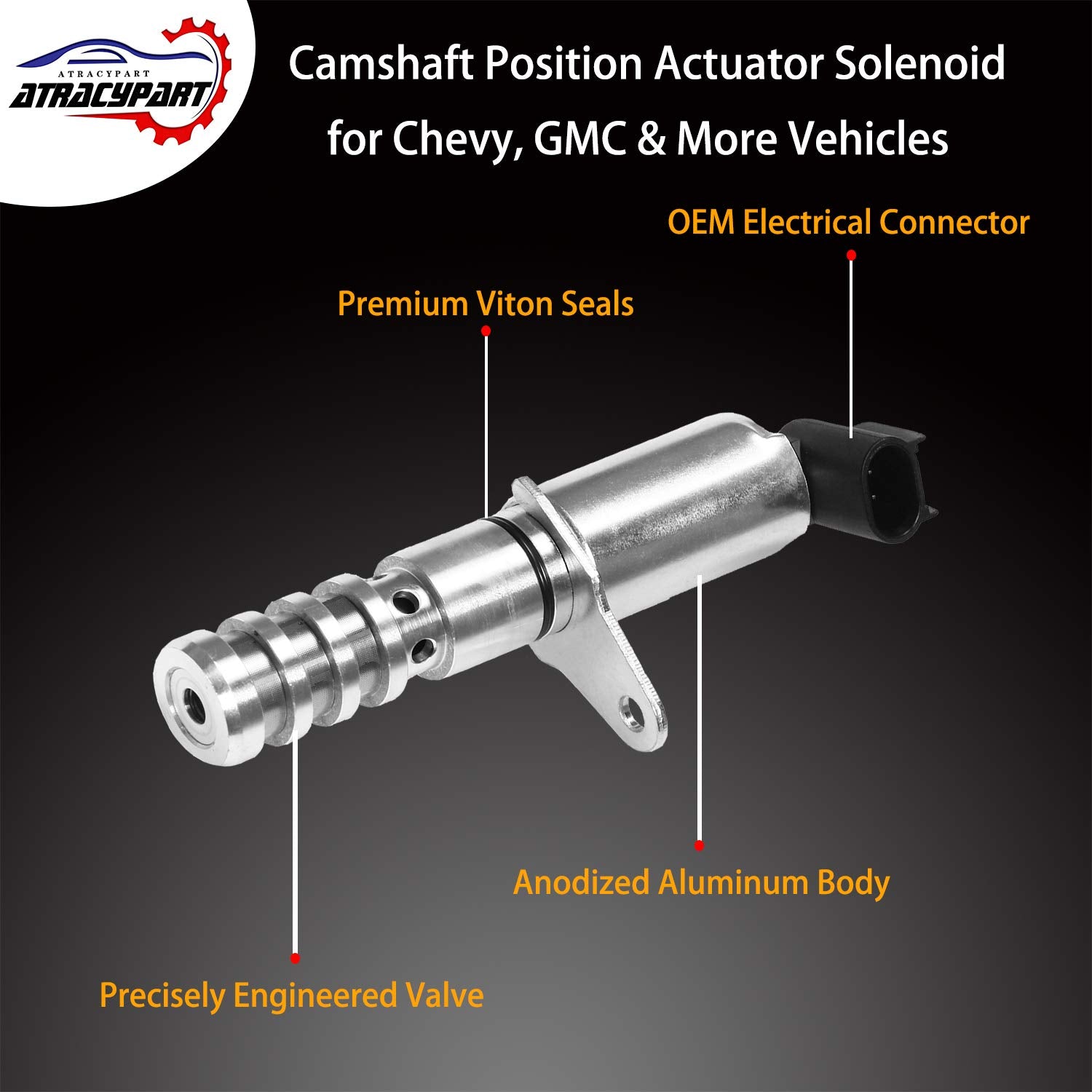 Exhaust Camshaft Position Actuator Solenoid - Variable Valve Timing Solenoid | Replaces# 12615873, 12602516 | for Chevy Trailbla