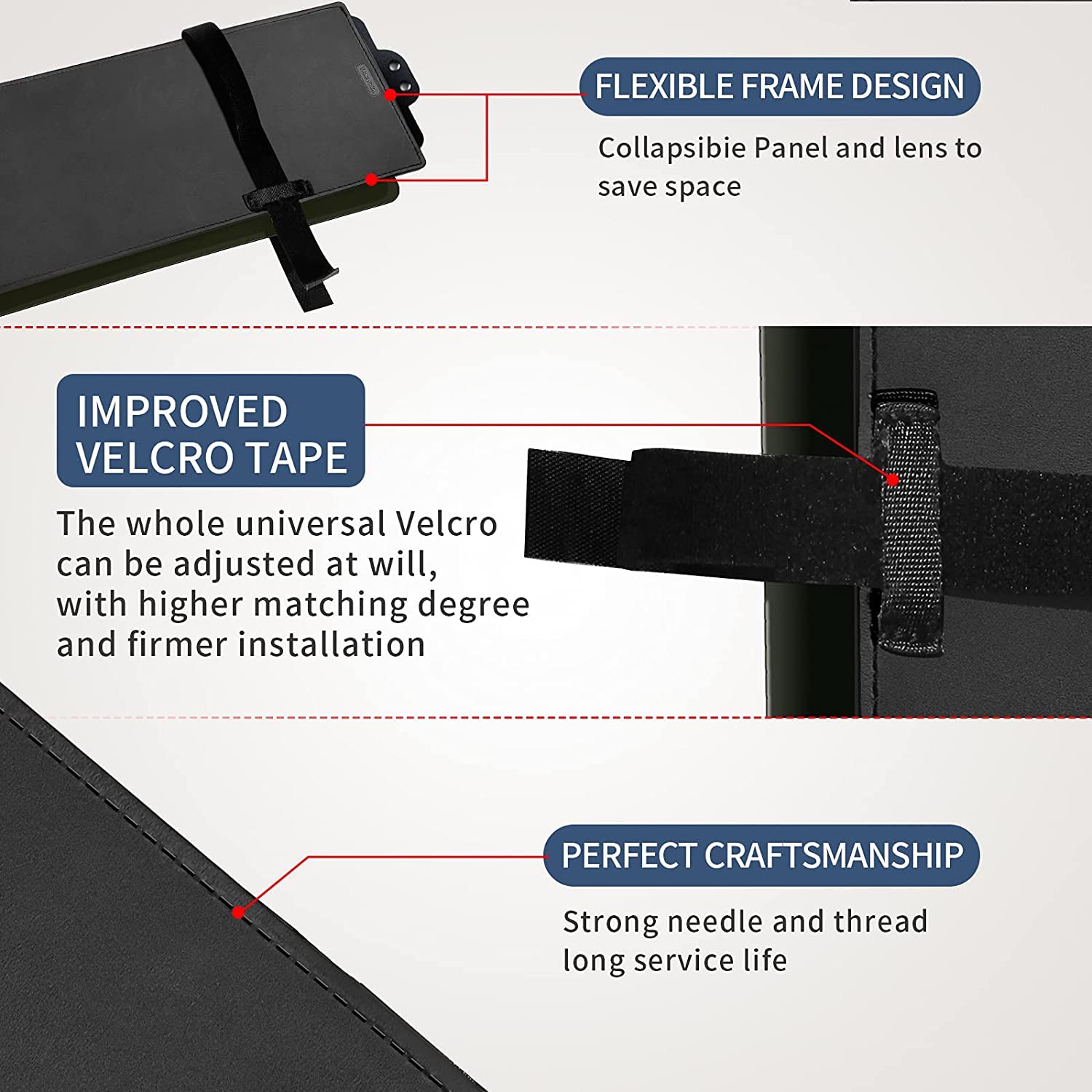 Veharvim Polarized Sun Visor for Car, Upgraded UV400 Car Sun Visor Extension with PC Lens and Side Sunshade,Anti-Glare Visor for