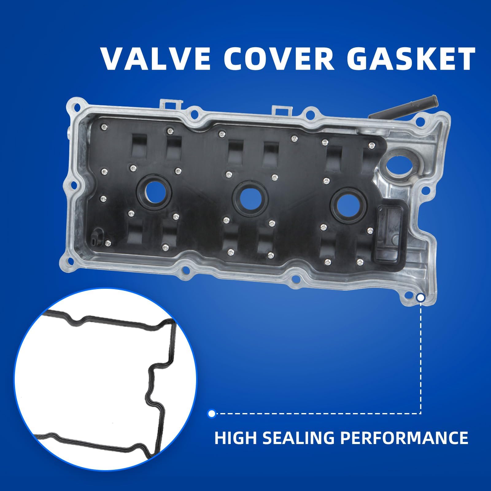 MITZONE Aluminum Valve Cover Set for Nissan 350Z & Infiniti G35, 3.5L V6, White, Model 004-253ALUW, Upgraded Design