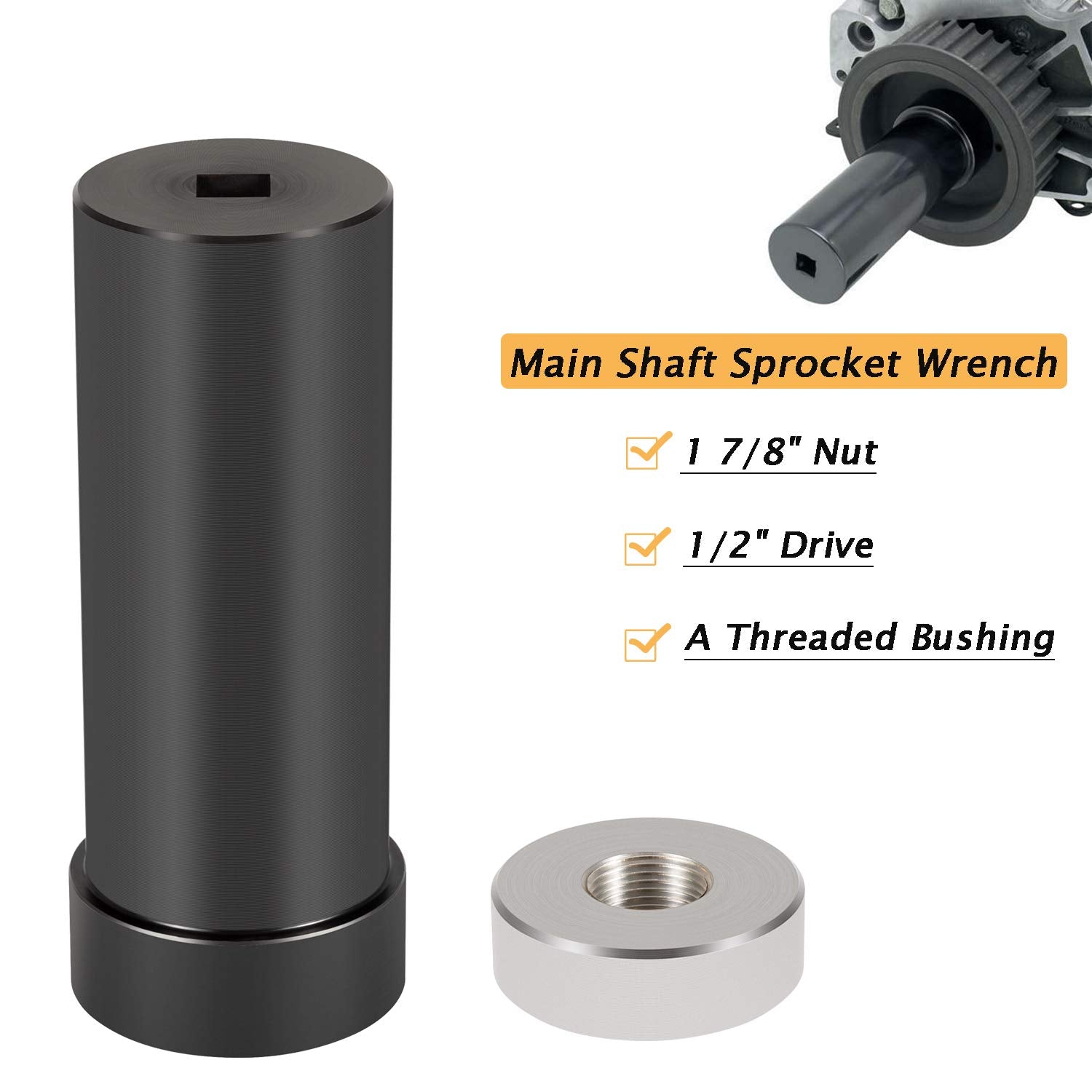 E-cowlboy Mainshaft Sprocket Wrench for Harley-Davidson Big Twins & Twin Cam, 1 7/8" Alloy Steel Pulley Socket Tool
