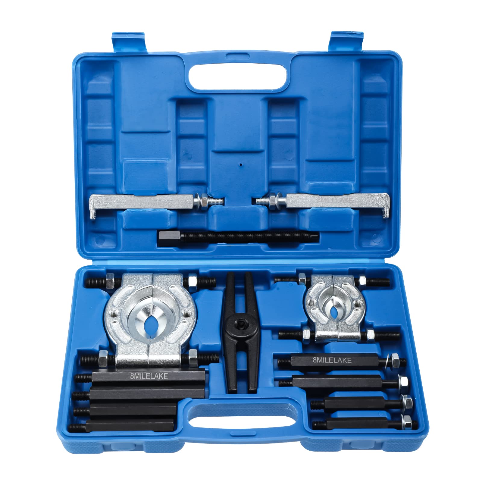 8MILELAKE 14PCS Bearing Separator Puller Set Heavy Duty 5 Tons Capacity 2inches and 3inches Splitters Remove Bearings Kit