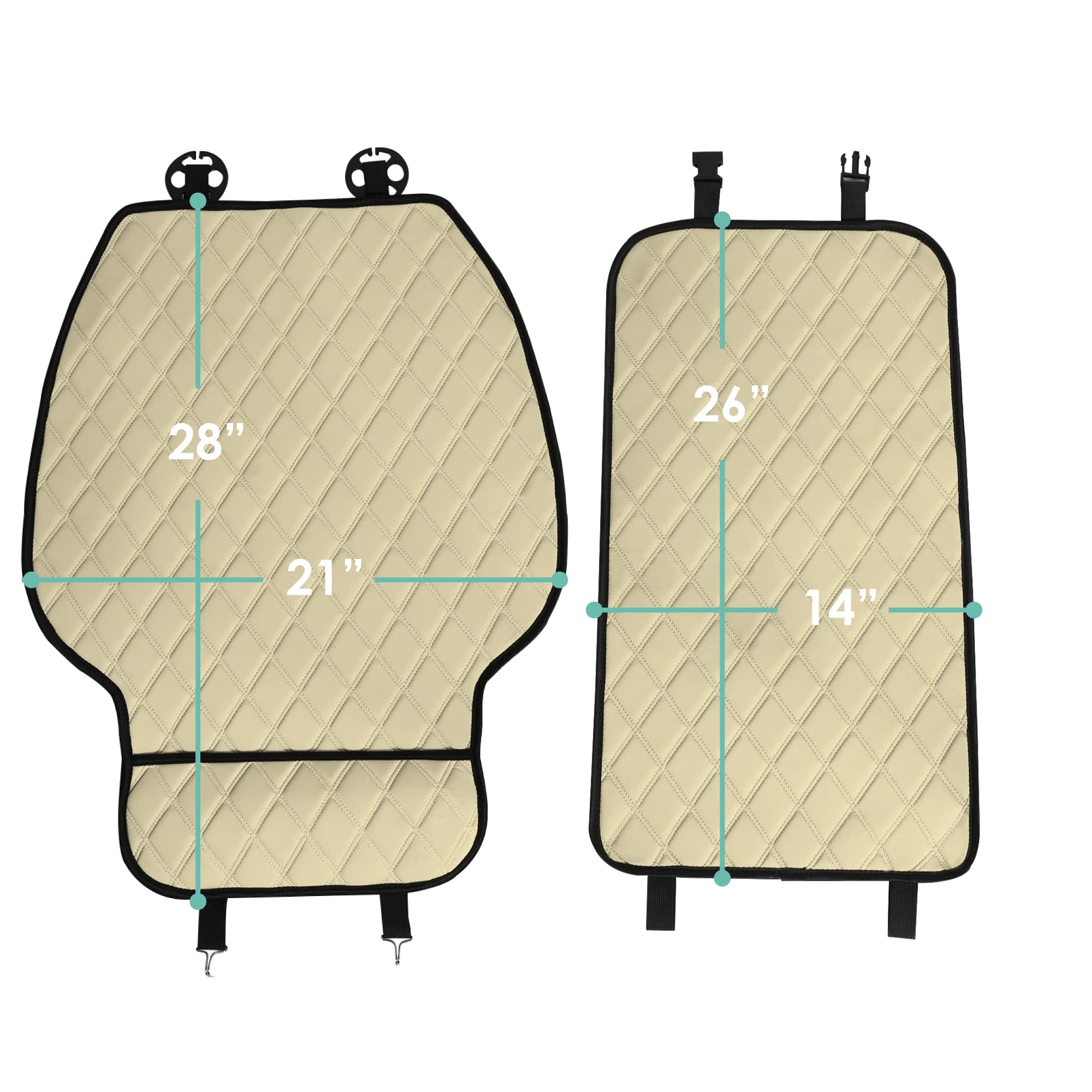 Fh Group Car Seat Cushion Front Set Neosupreme Automotive Seat Cushions - Universal Fit, Car Seat Cushion With Front Pockets, Ai