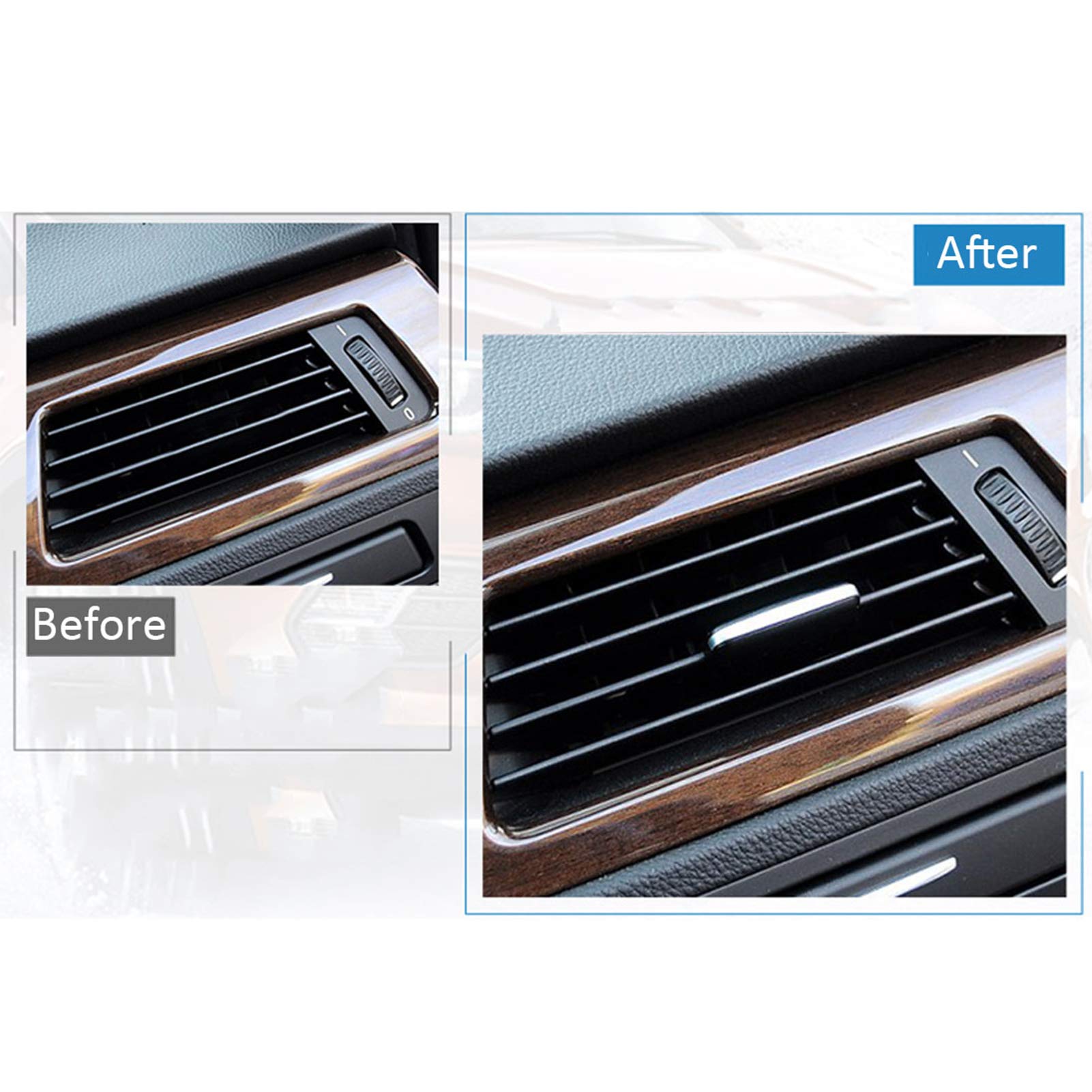 Jaronx 1Pcs Air Vent Clip Tab Compatible With Bmw 3 Series E90 E91 E92 E93, Upgraded Air Grille Tabs Ac Vent Outlet Clip (Compatible With Bmw 320I,325I,328I,330I,335I 2005-2011)(Front Row)