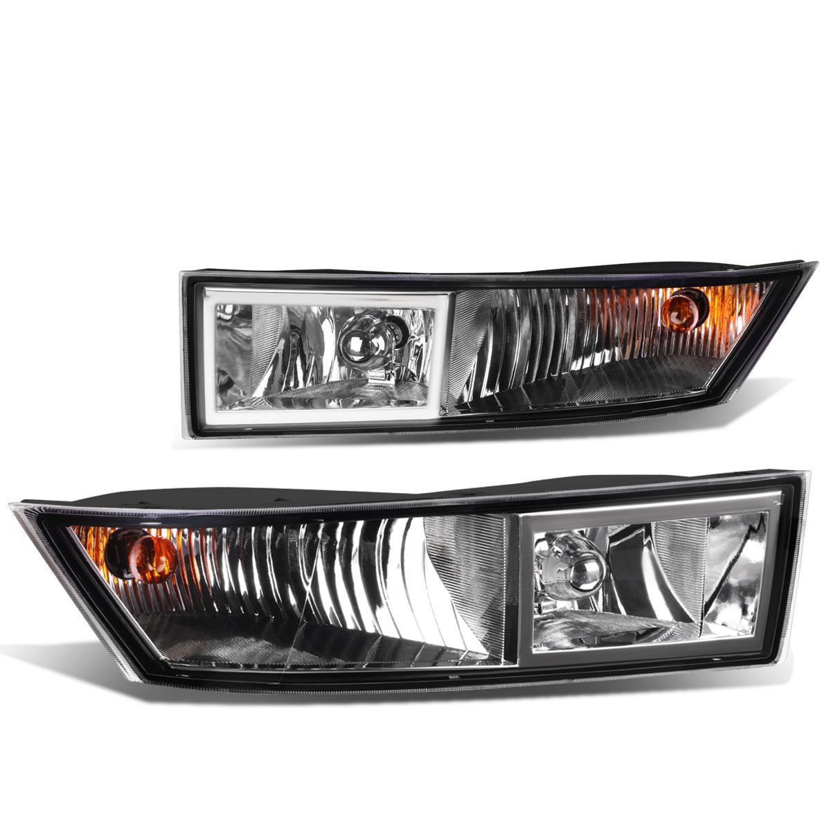 DNA MOTORING FL-ZTL-801-CH Assembly Fog Light Driver & Passenger Side Enhance visibility [Compatible with 07-14 Cadillac Escalad