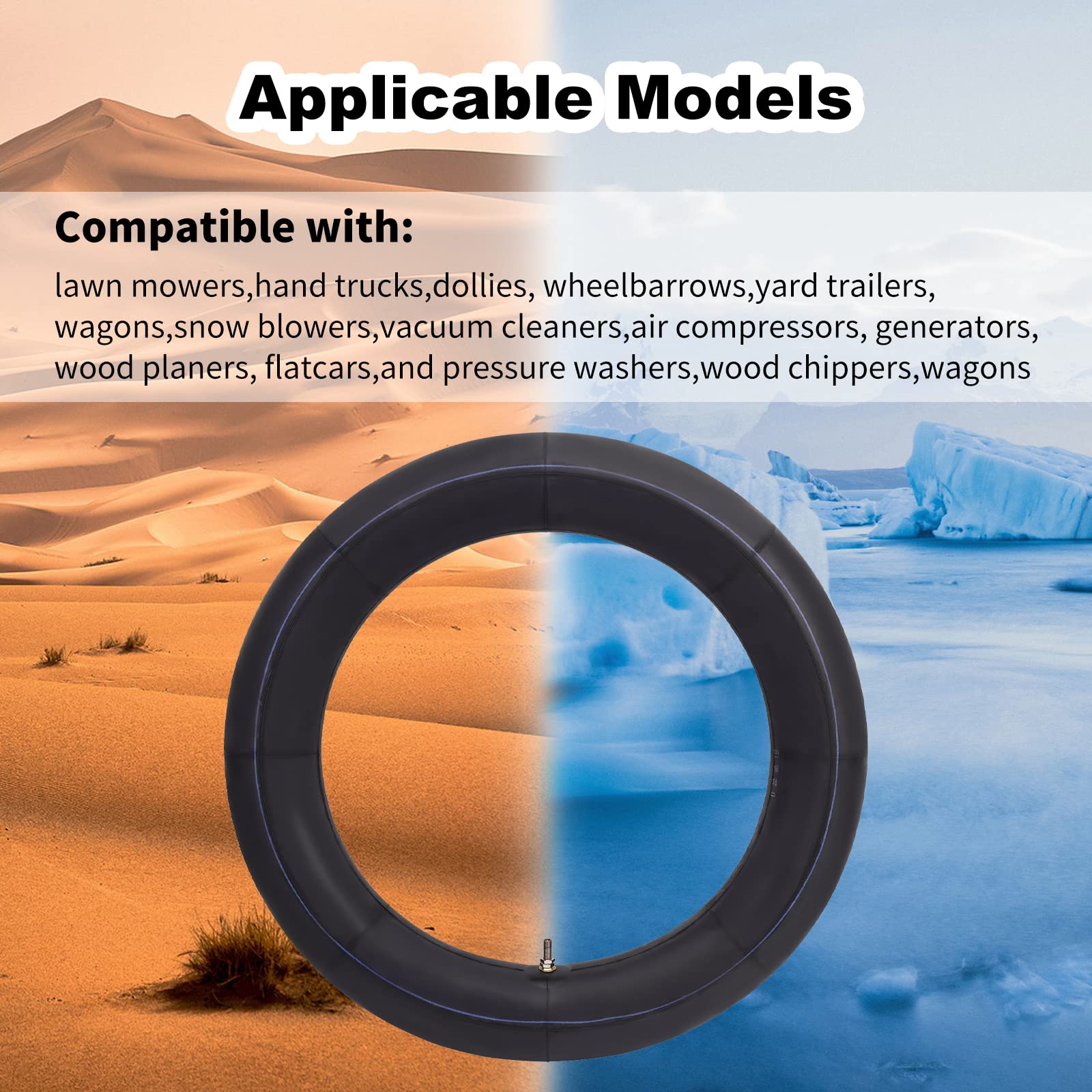 Jcklw 130/90-16 Inner Tube Tr4 Straight Valve Stem Compatible With Standard Motorcycle Tube 5.00/5.10-16(1 Pack)