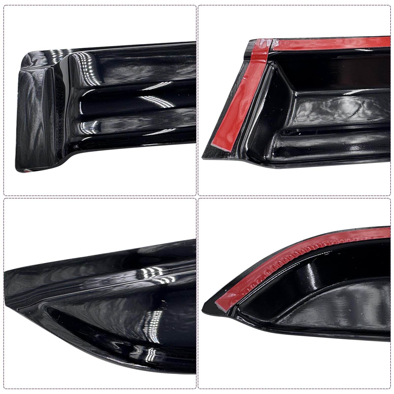 DYRDINSHOW Rain Guards - Window Visors for 2015-2024 F150 SuperCrew, F250-F550, Black, 4 PCS
