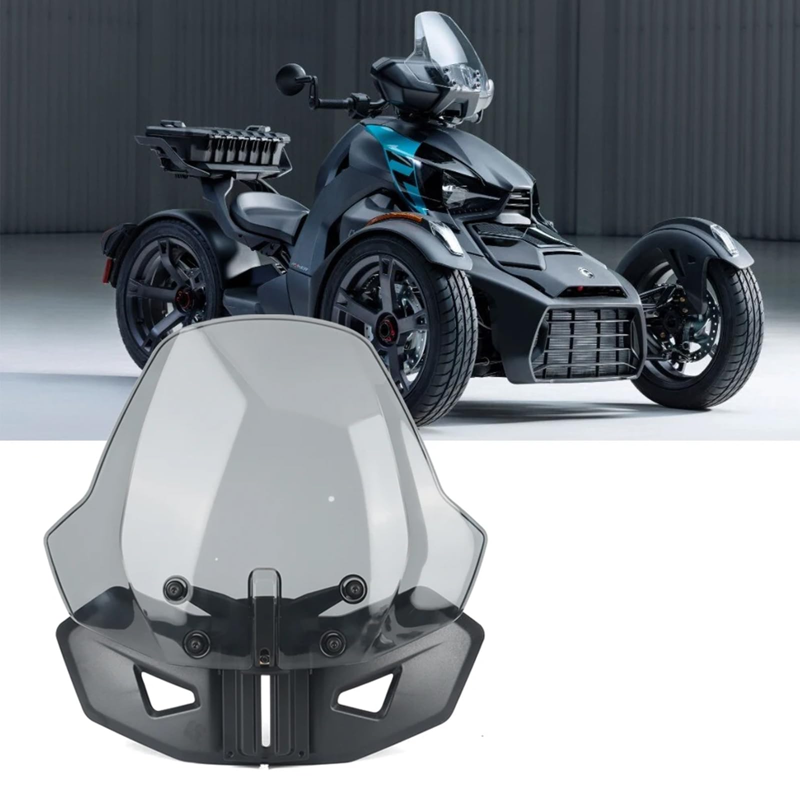 Running Panther Adjustable 3 Inches Windshield For Can-Am Ryker 600 900 Sport & Rally Edition 2019-2023 All Models, Front Vented