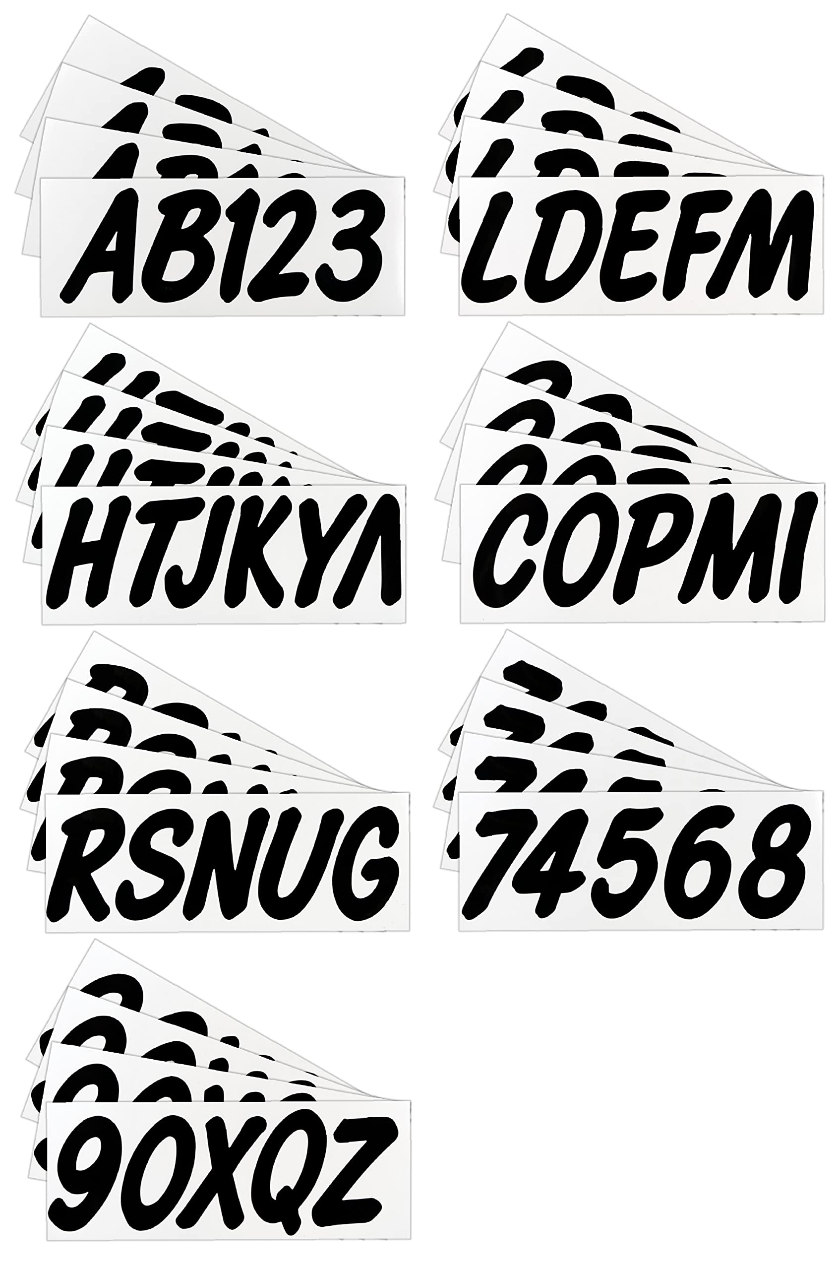 Hardline Products Series 400 Factory Matched 3-Inch Boat & Pwc Registration Number Kit - Blk400Ec