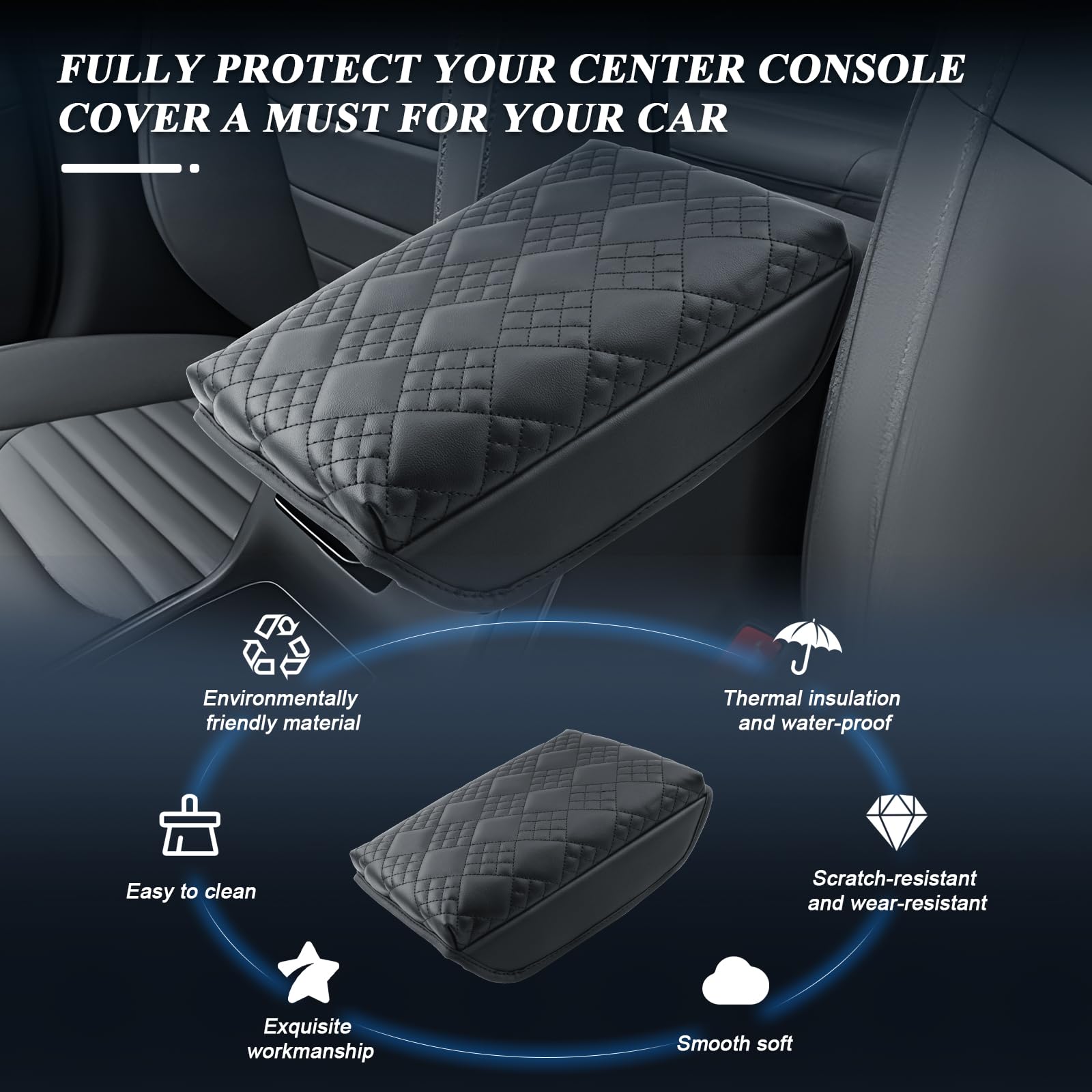 Bibibo For 2025 Kia K4 Center Console Armrest Cover 2025 Kia K4 Ex/Lx/Gt-Line/Gt-Line Turbo Arm Rest Cover 2025 Kia K4 Accessori