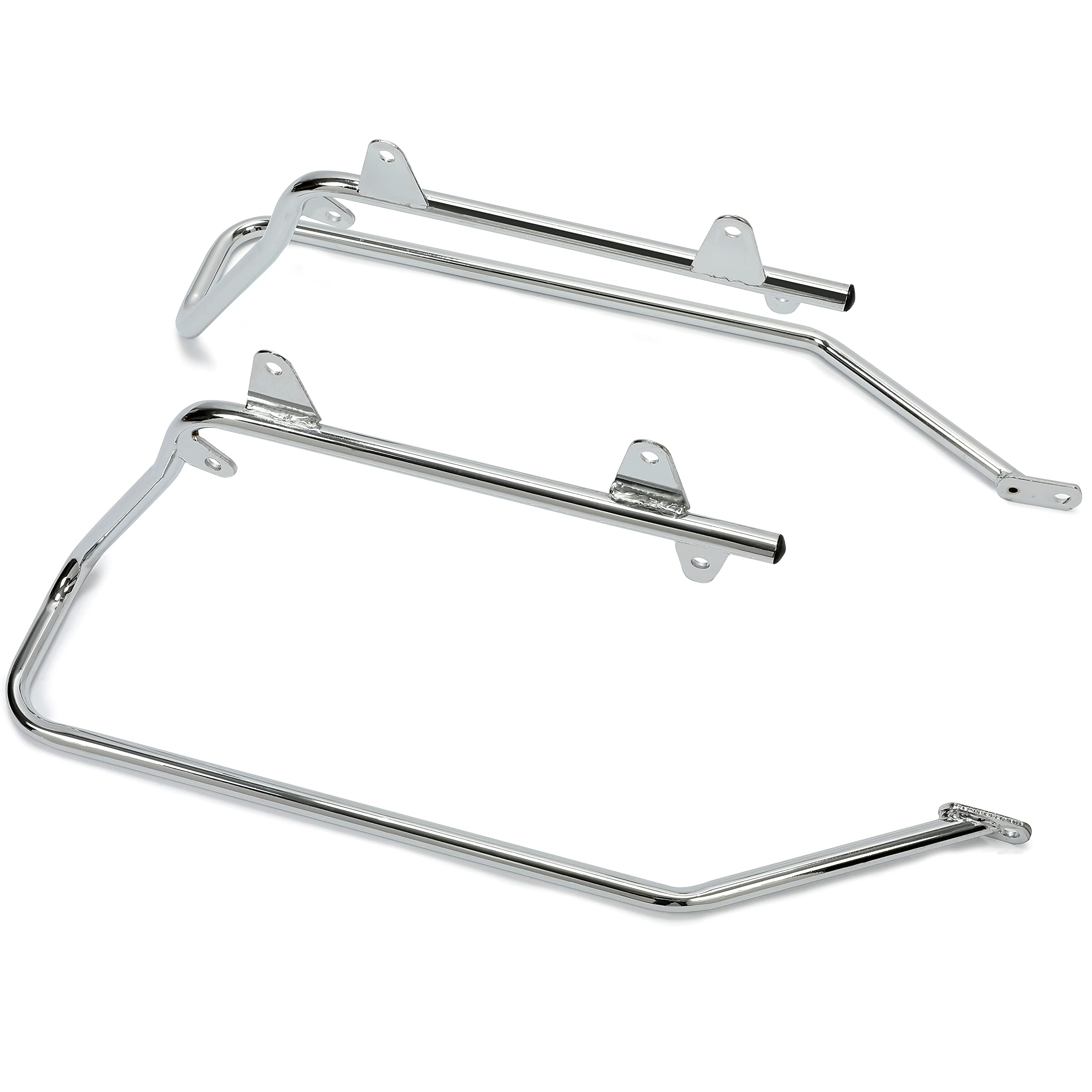 ECOTRIC Saddlebag Conversion Brackets for 1986-2013 Harley Davidson Softail, Chrome, Medium, Alloy Steel, Includes Hardware