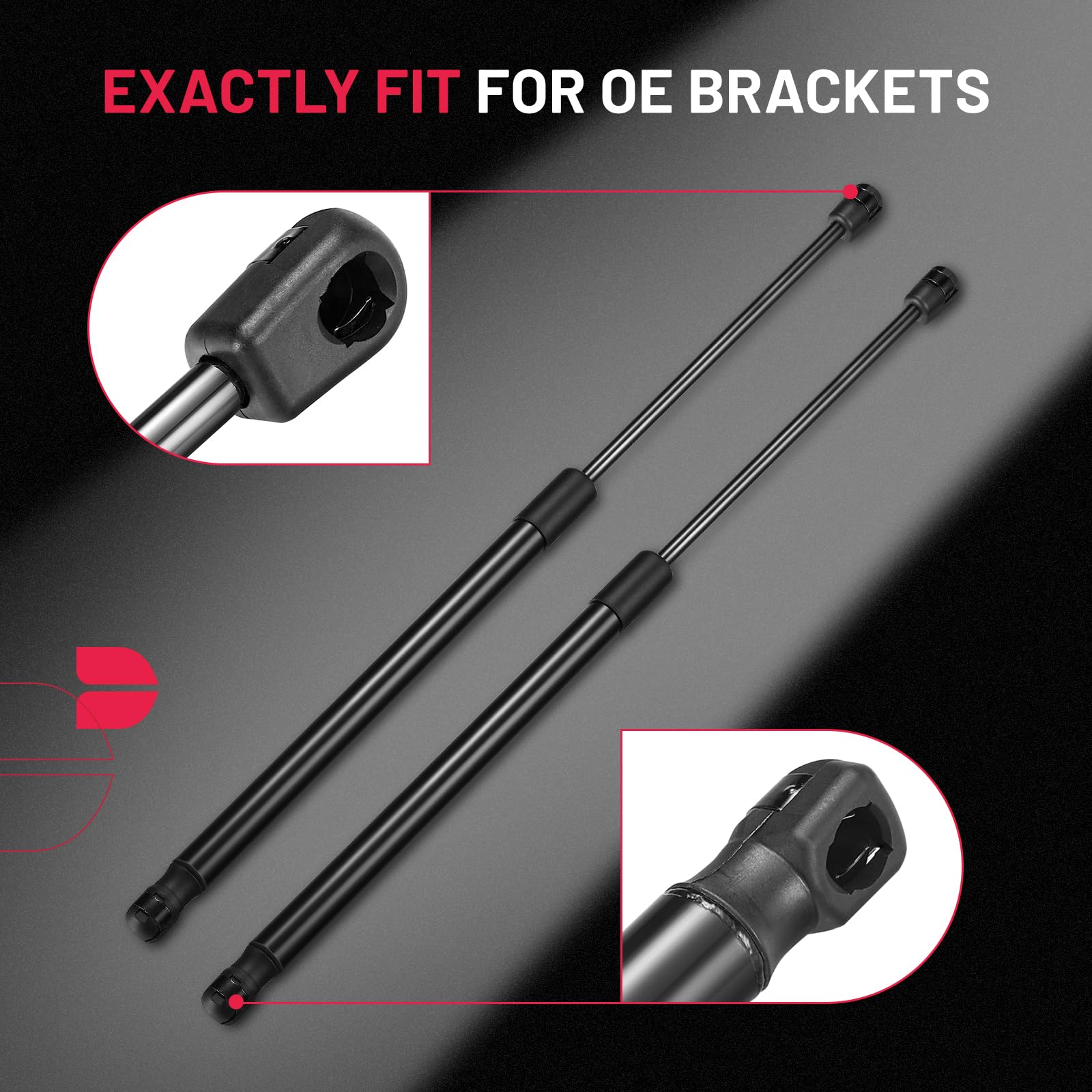 Bdfhyk C16-22360 13 Inch 35 Lb/156N Gas Shocks Struts For Camper Shell Side Window, Pickup Truck Toolbox, Aluminum Weatherguard
