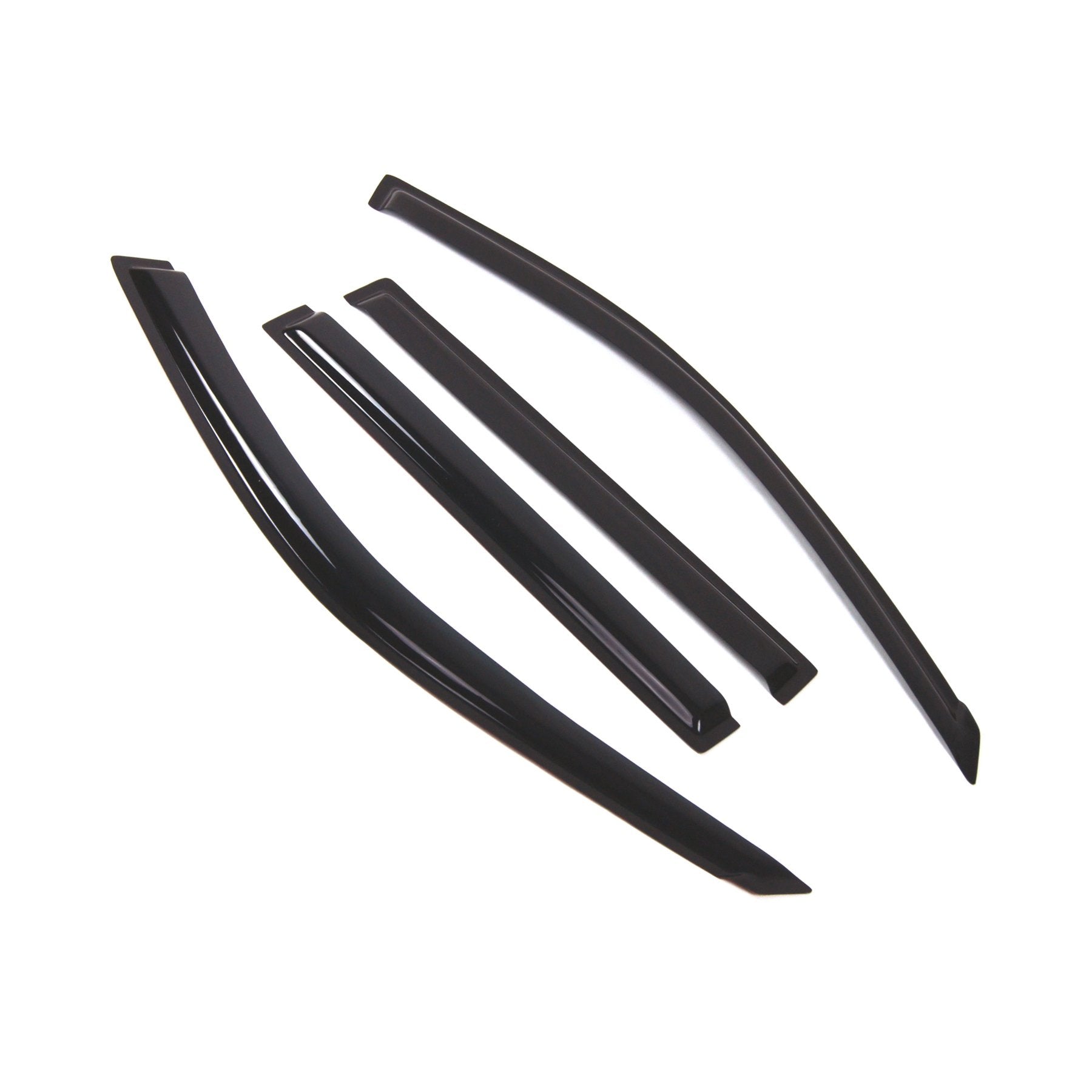 Tuningpros Window Visor Compatible With 2004-2010 Toyota Sienna, Dgwv2-444 Outside Mount Deflector Rain Guard Dark Smoke, 4 Pcs